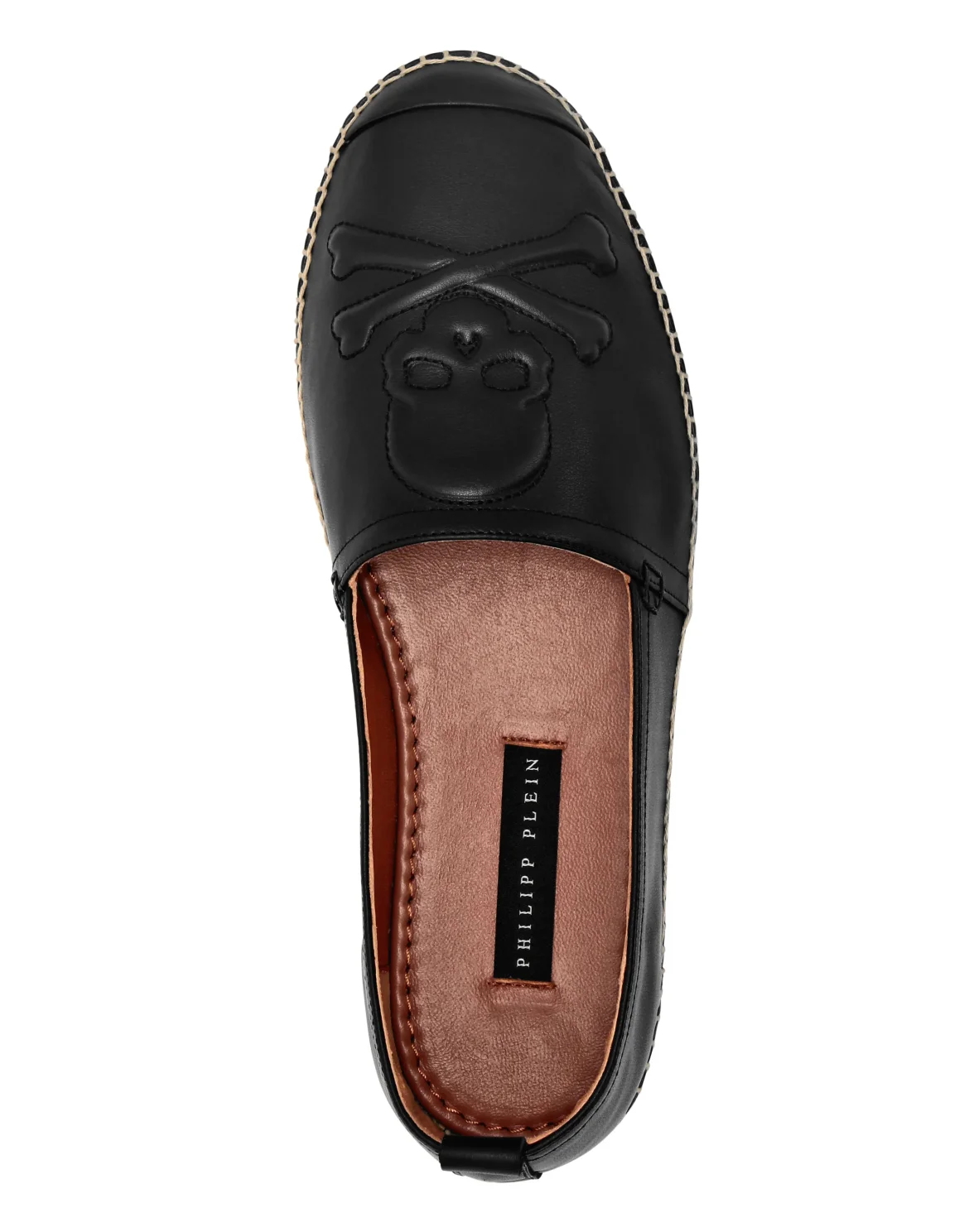 Leather Espadrillas Skull, цвет: Черный