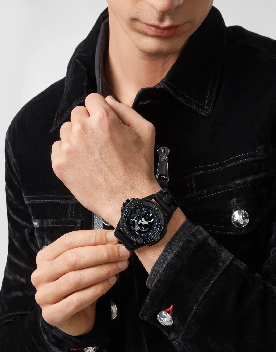THE $KULL TITAN BLACK PLATED Watch, цвет: Черный