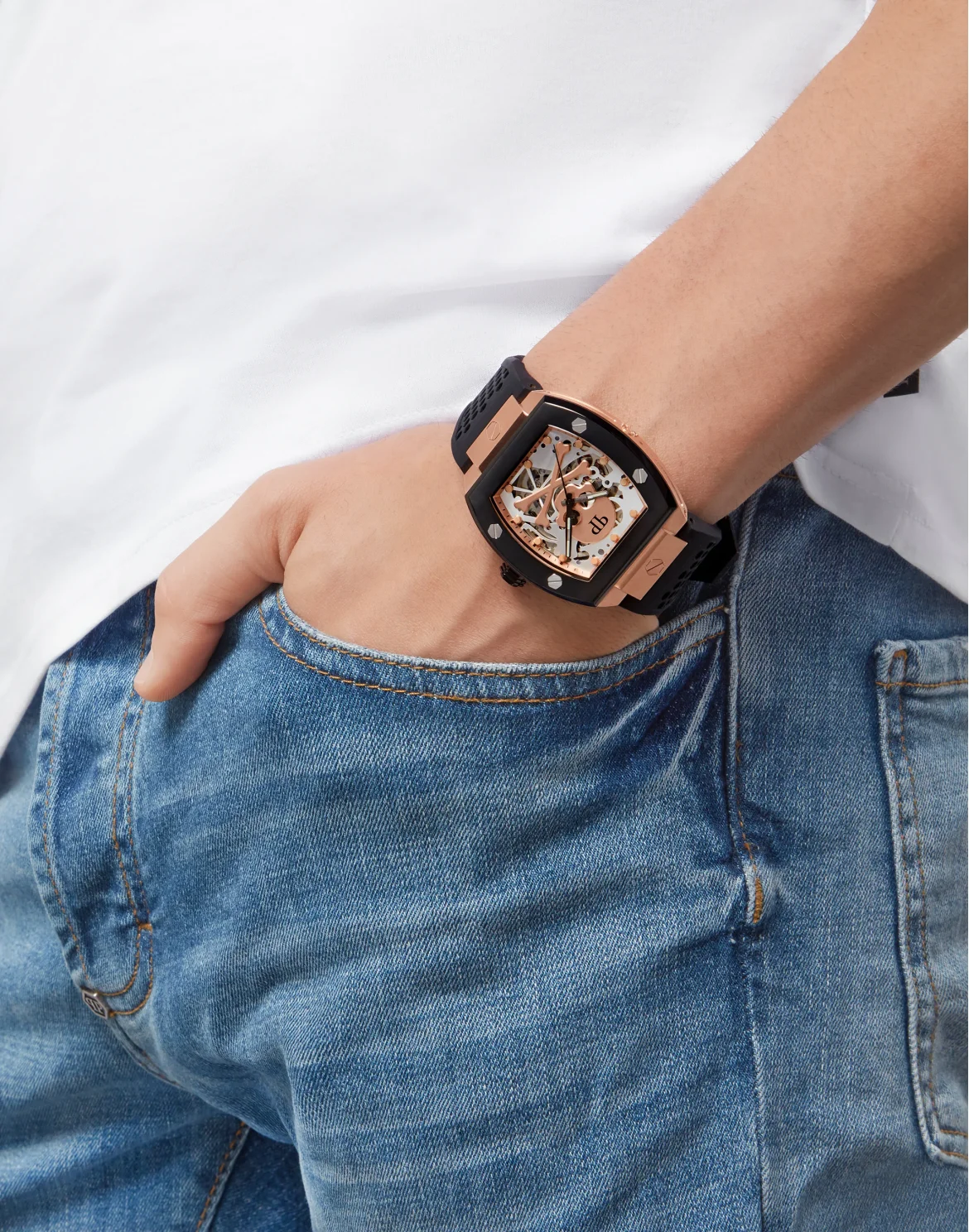 THE $KELETON GOLD WATCH, цвет: Розовый