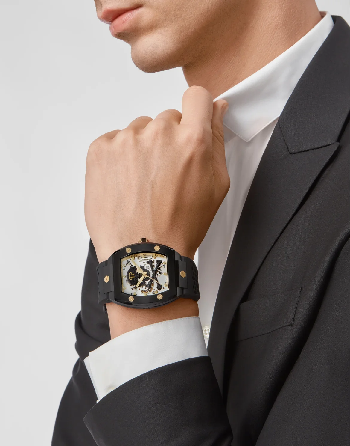 THE $KELETON Caviar Watch, цвет: Черный