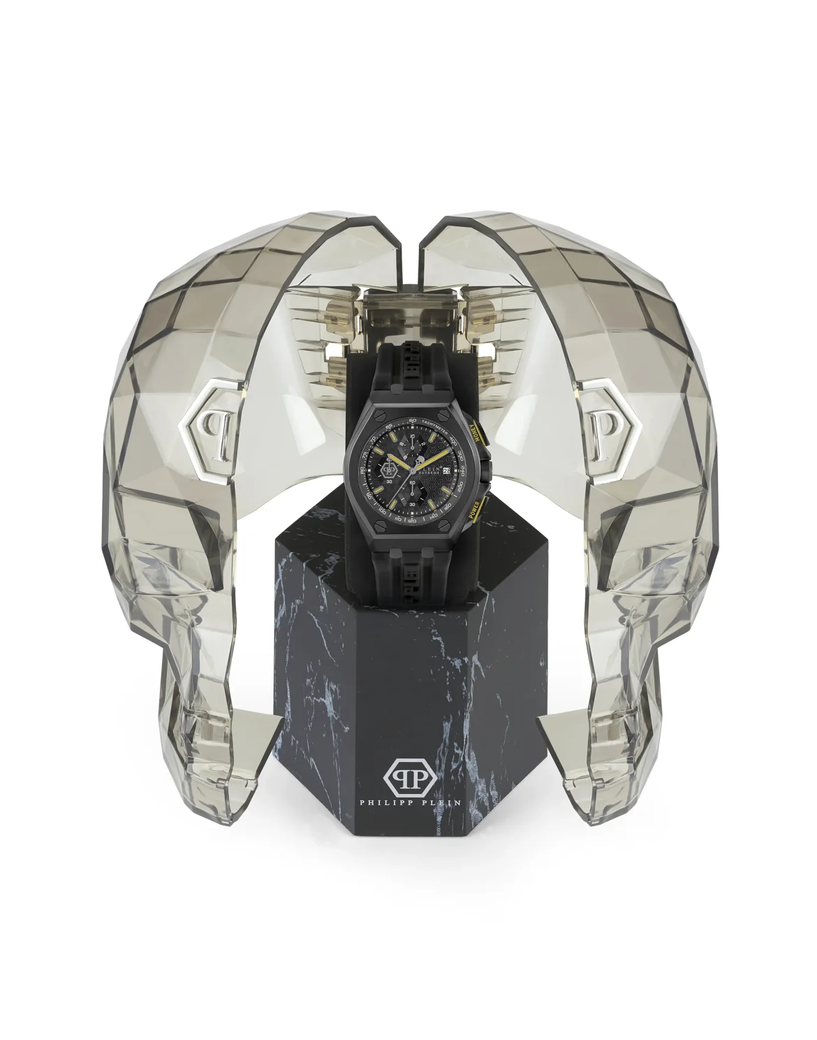 PLEIN EXTREME HURRICANE BLACK PLATED Watch, цвет: Черный