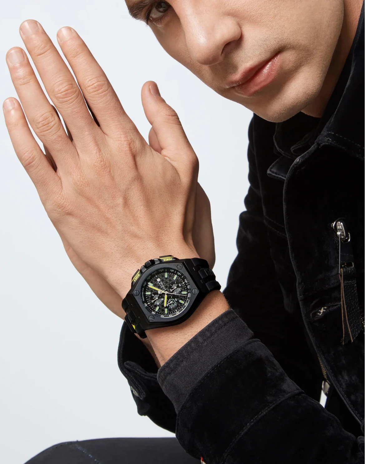 PLEIN EXTREME HURRICANE BLACK PLATED Watch, цвет: Черный