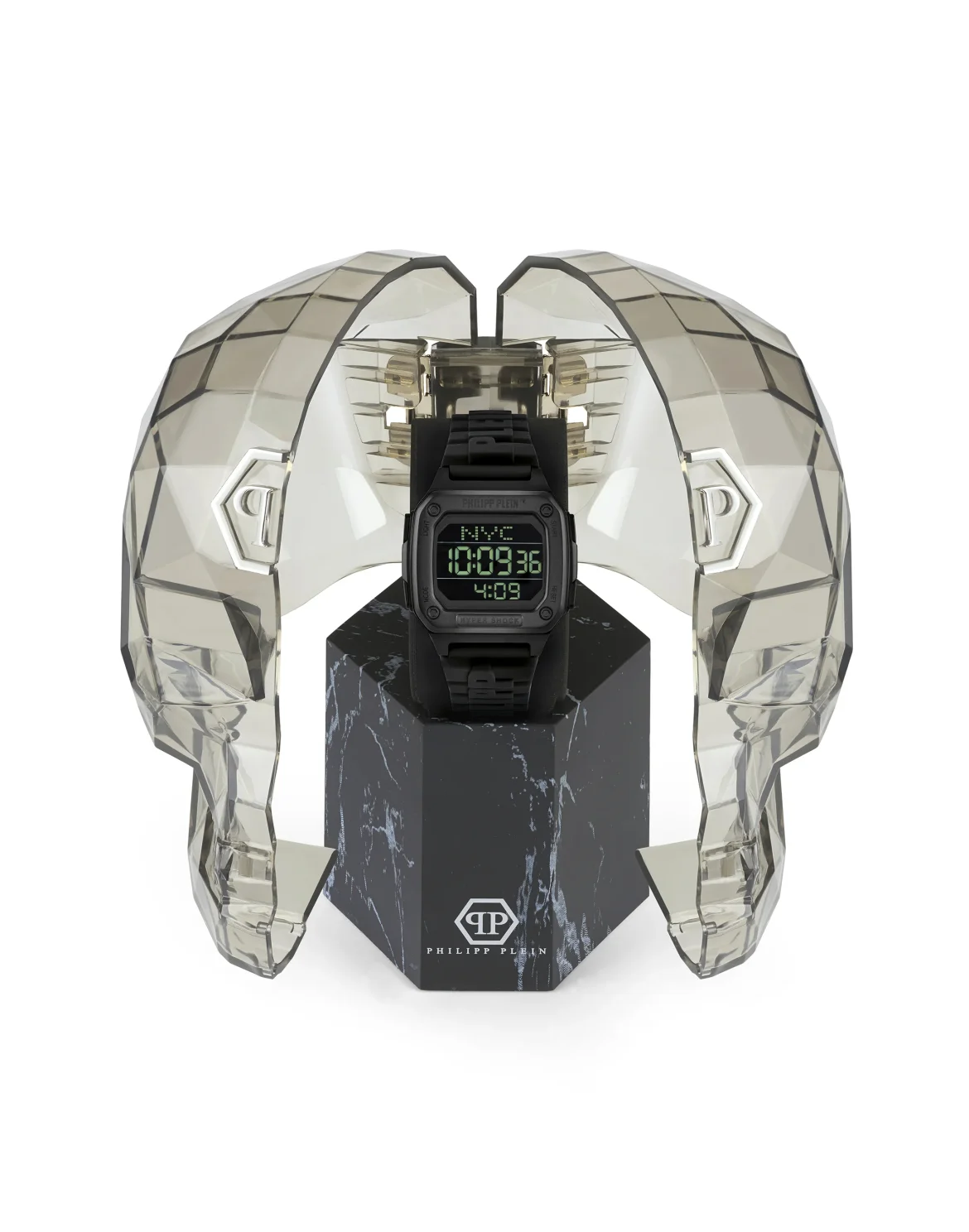 HYPER $HOCK TORNADO SILVER CRYSTAL Watch, цвет: Черный