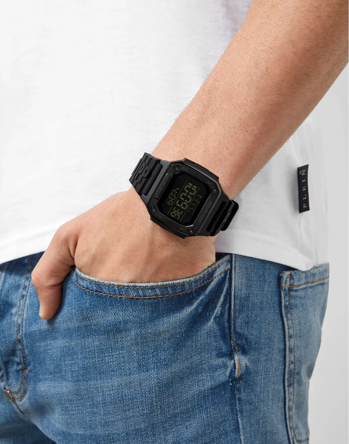 HYPER $HOCK TORNADO SILVER CRYSTAL Watch, цвет: Черный