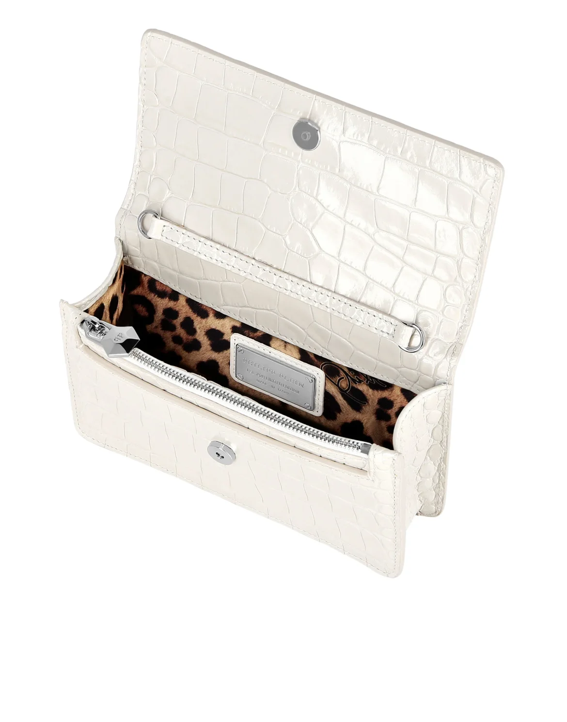 Cocco Print Leather Shoulder Bag, цвет: Белый