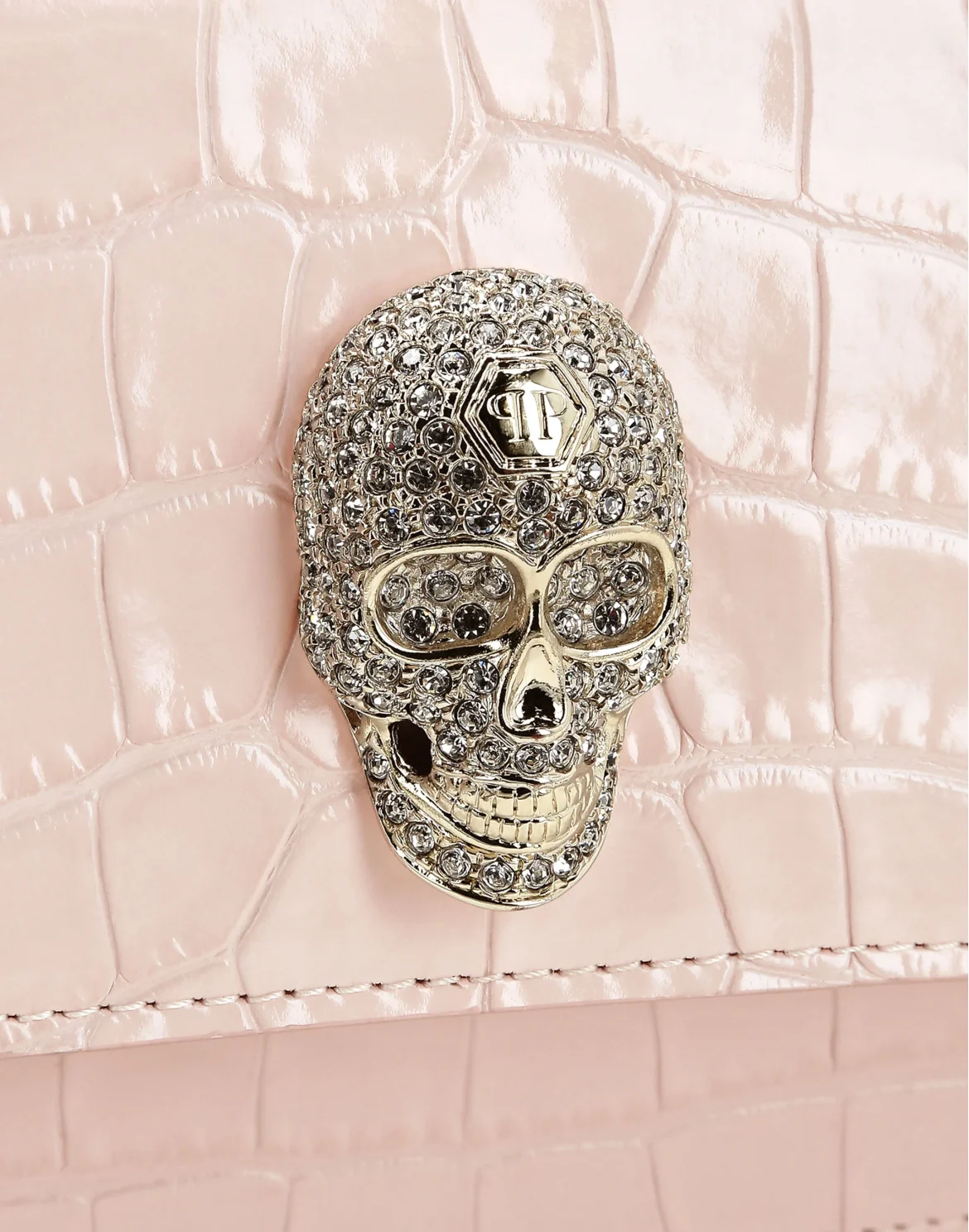 Cocco Print Leather Shoulder Bag, цвет: Розовый