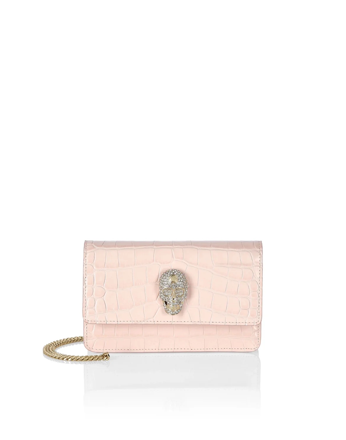 Cocco Print Leather Shoulder Bag, цвет: Розовый