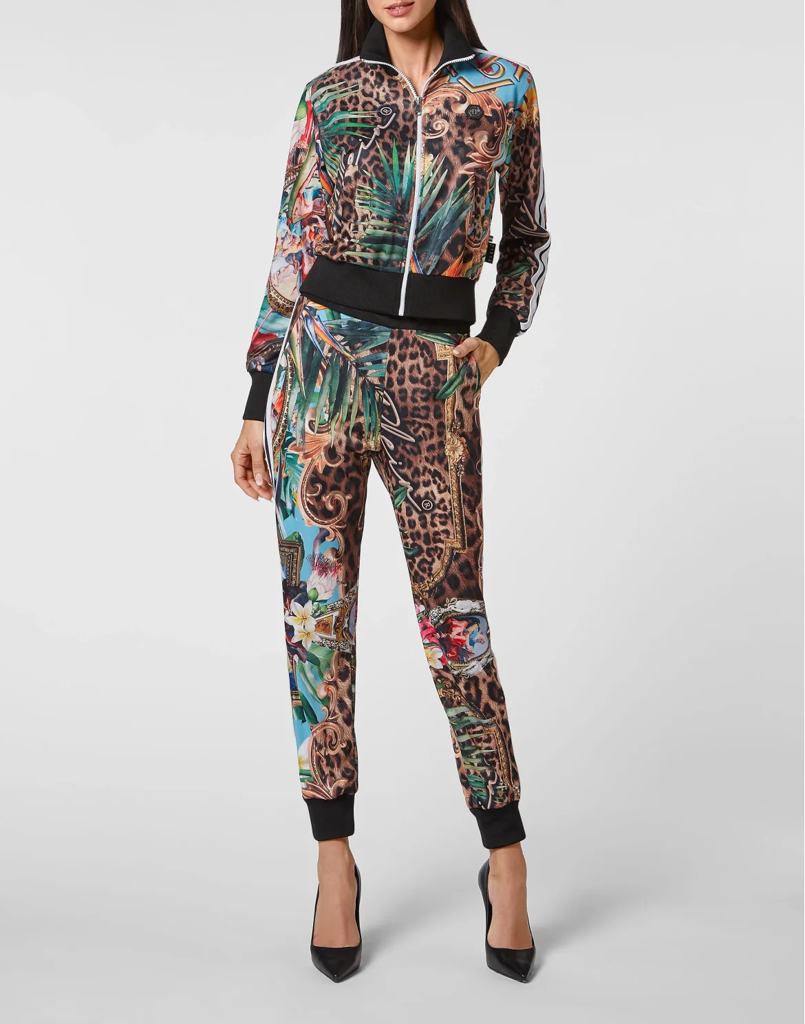 Tracksuit Top/Trousers Baroque Flowers, цвет: Мультиколор
