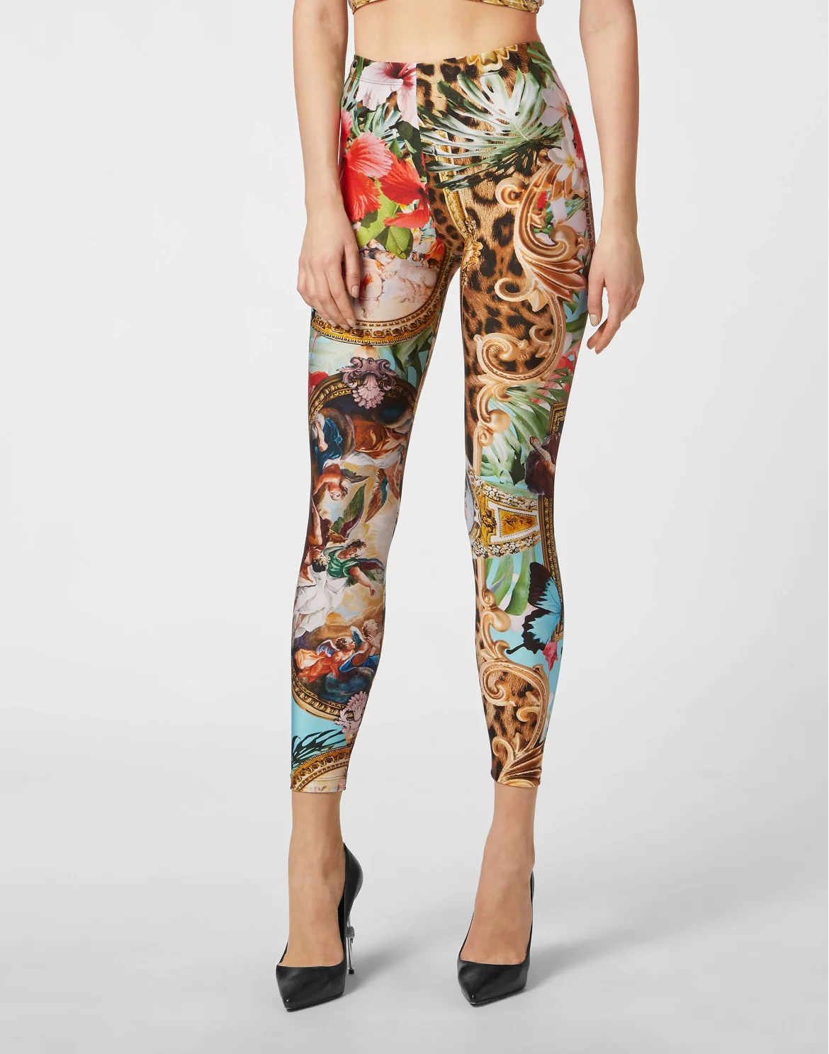 Leggings Baroque Flowers, цвет: Мультиколор
