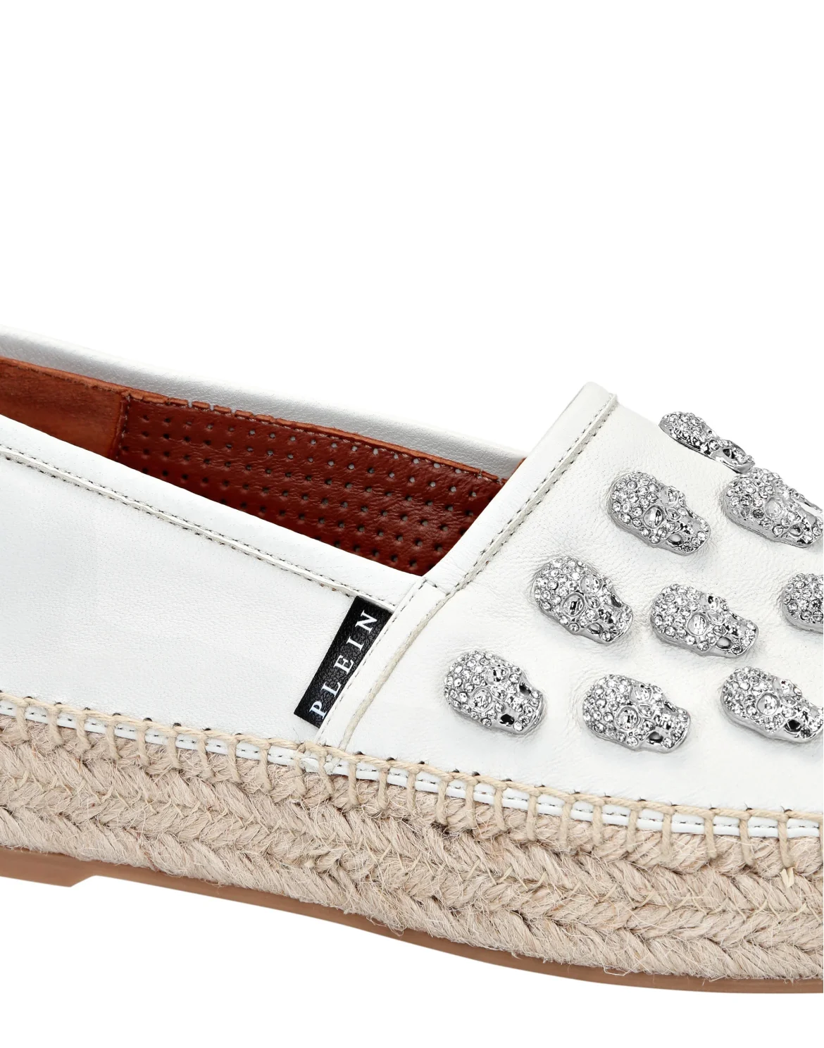 Leather Espadrillas Skull, цвет: Белый