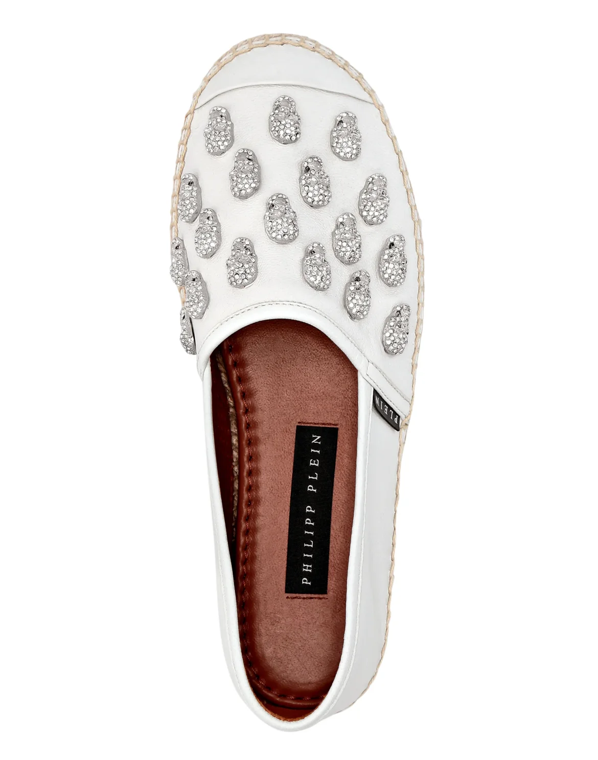 Leather Espadrillas Skull, цвет: Белый