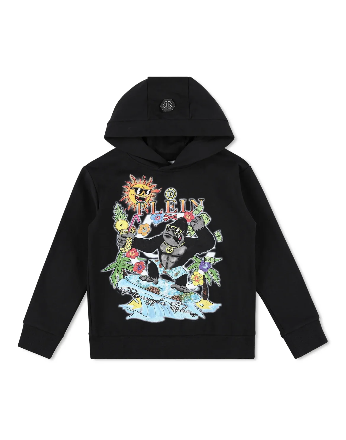 SWEATSHIRT W/HOOD, цвет: Черный