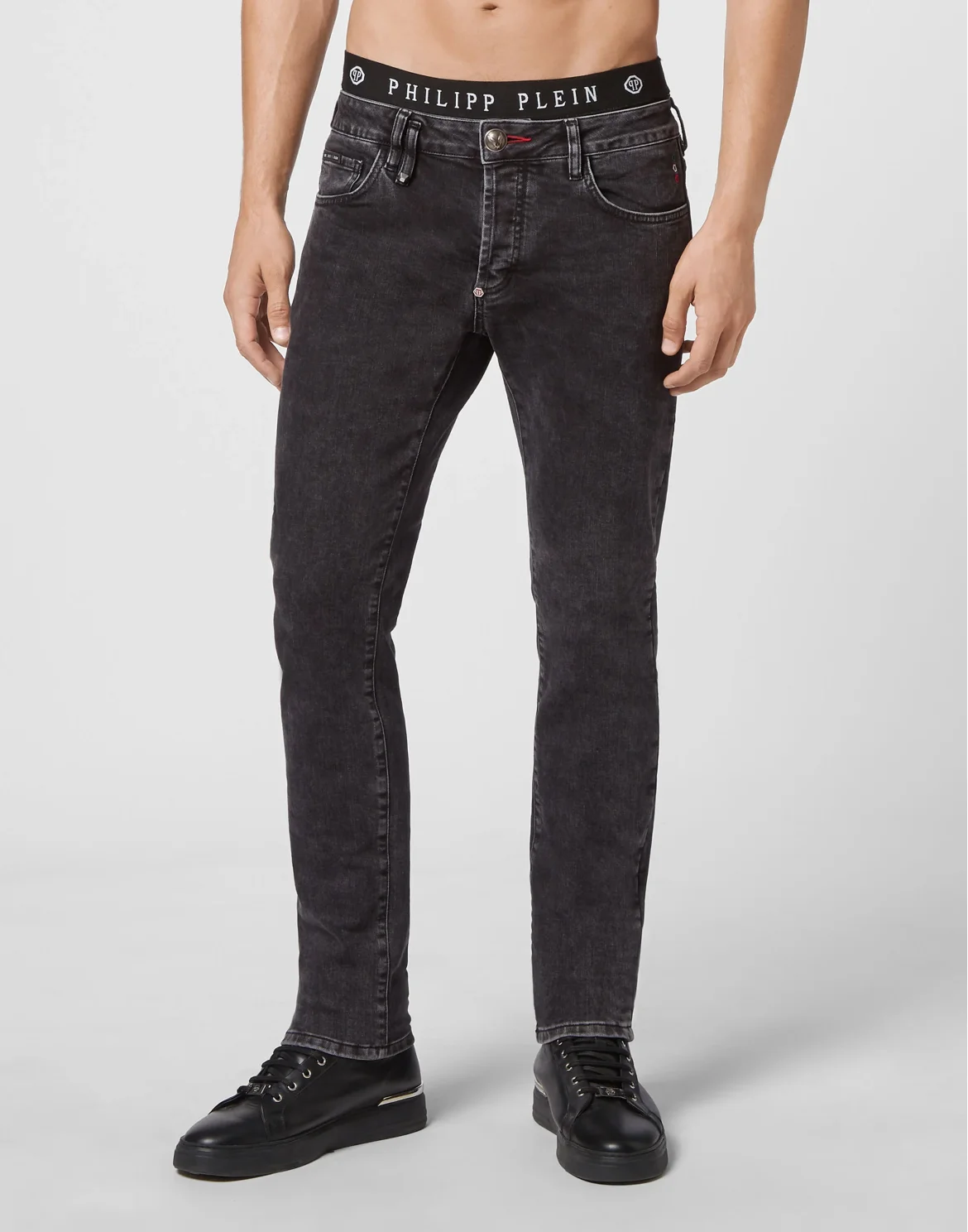 Denim Trousers Super Straight Cut Iconic Plein, цвет: Серый
