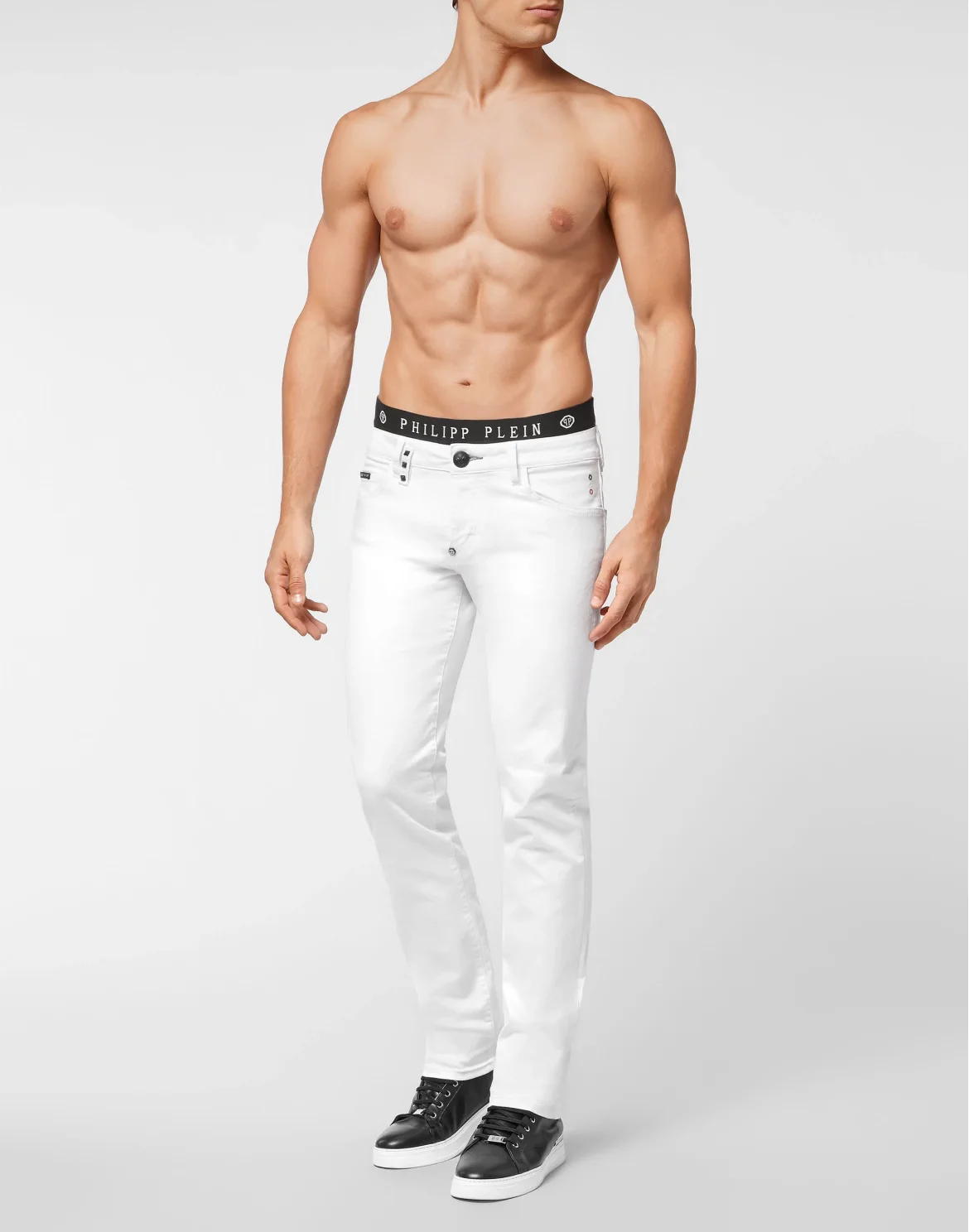 Denim Trousers Straight Cut, цвет: Белый