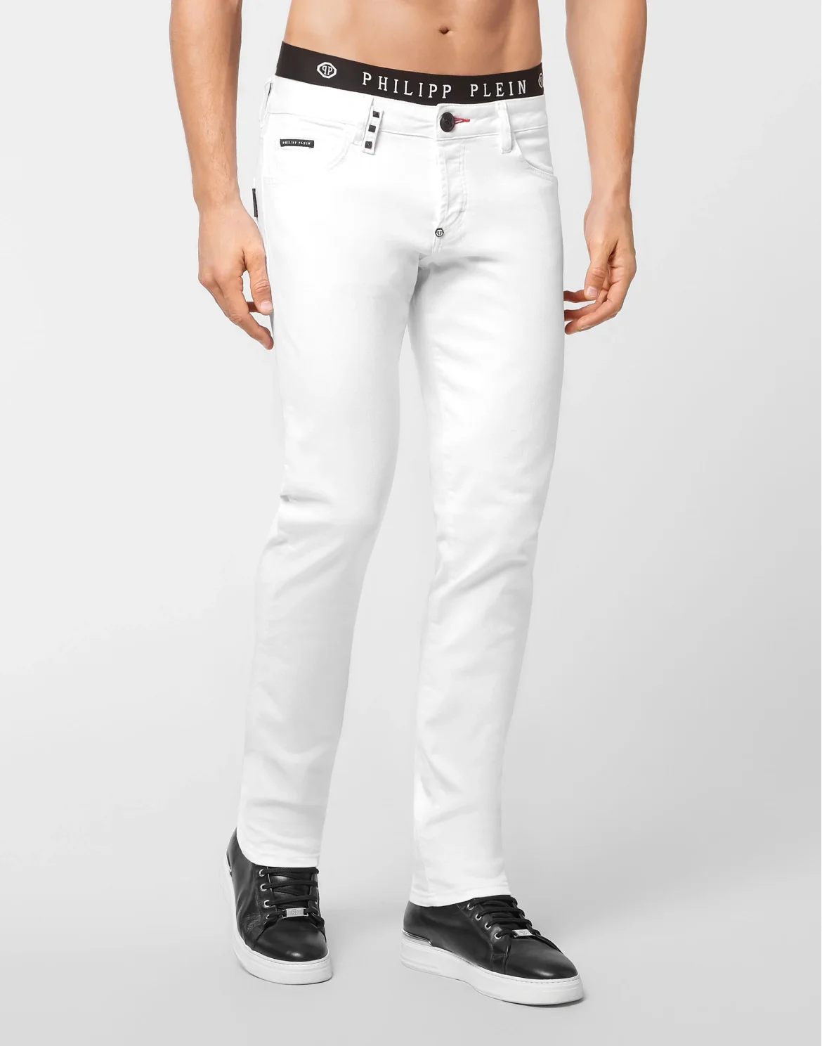 Denim Trousers Straight Cut, цвет: Белый