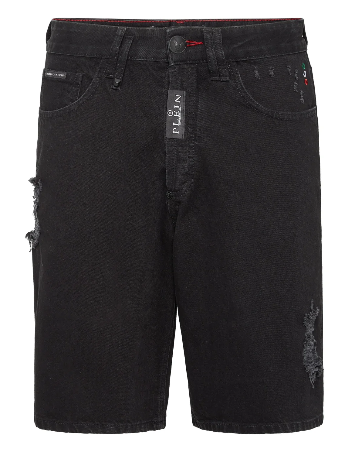 Denim Capri Shorts, цвет: Черный