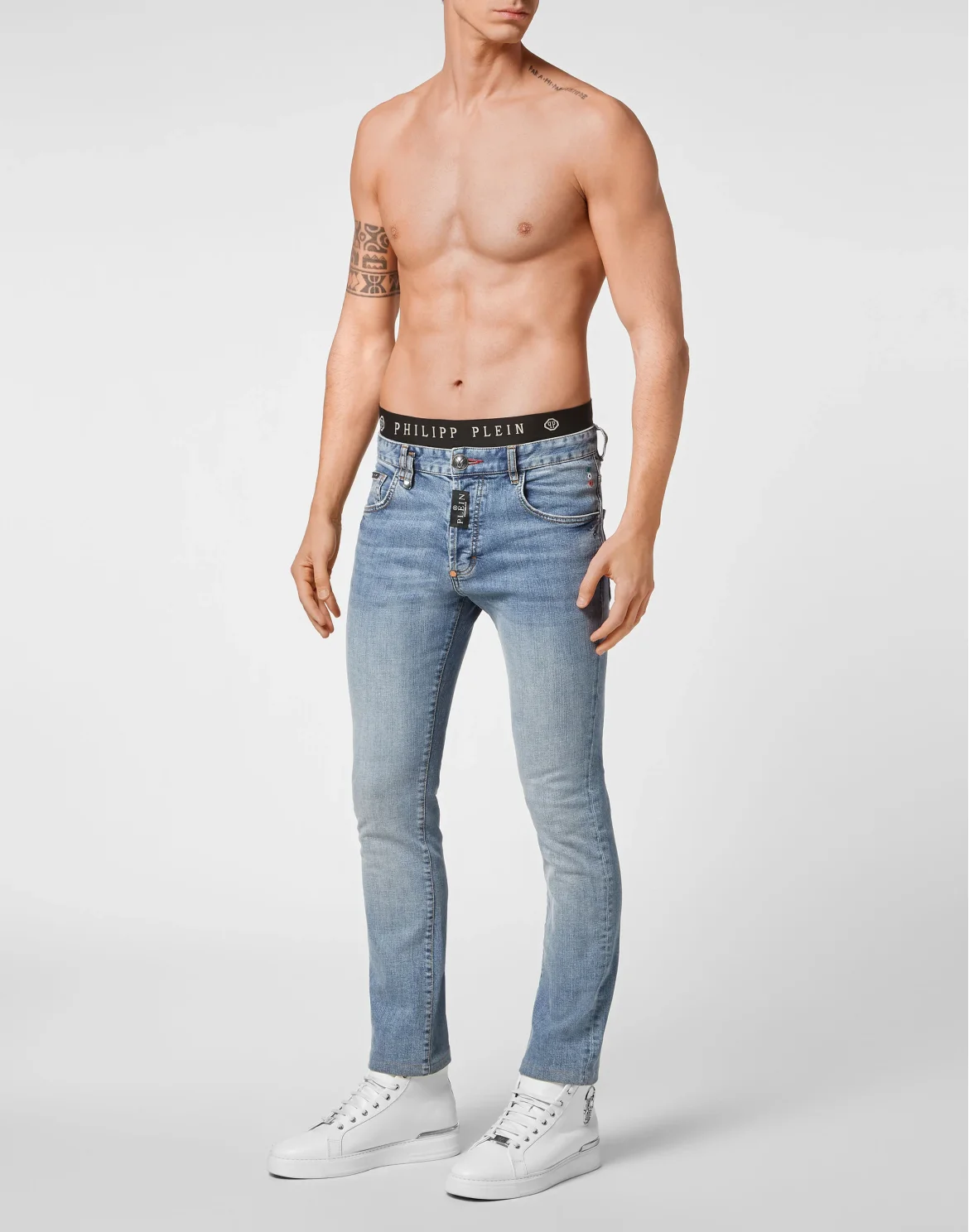 Denim Trousers Skinny Skull, цвет: Синий