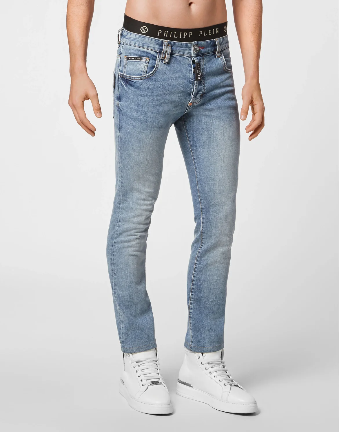 Denim Trousers Skinny Skull, цвет: Синий