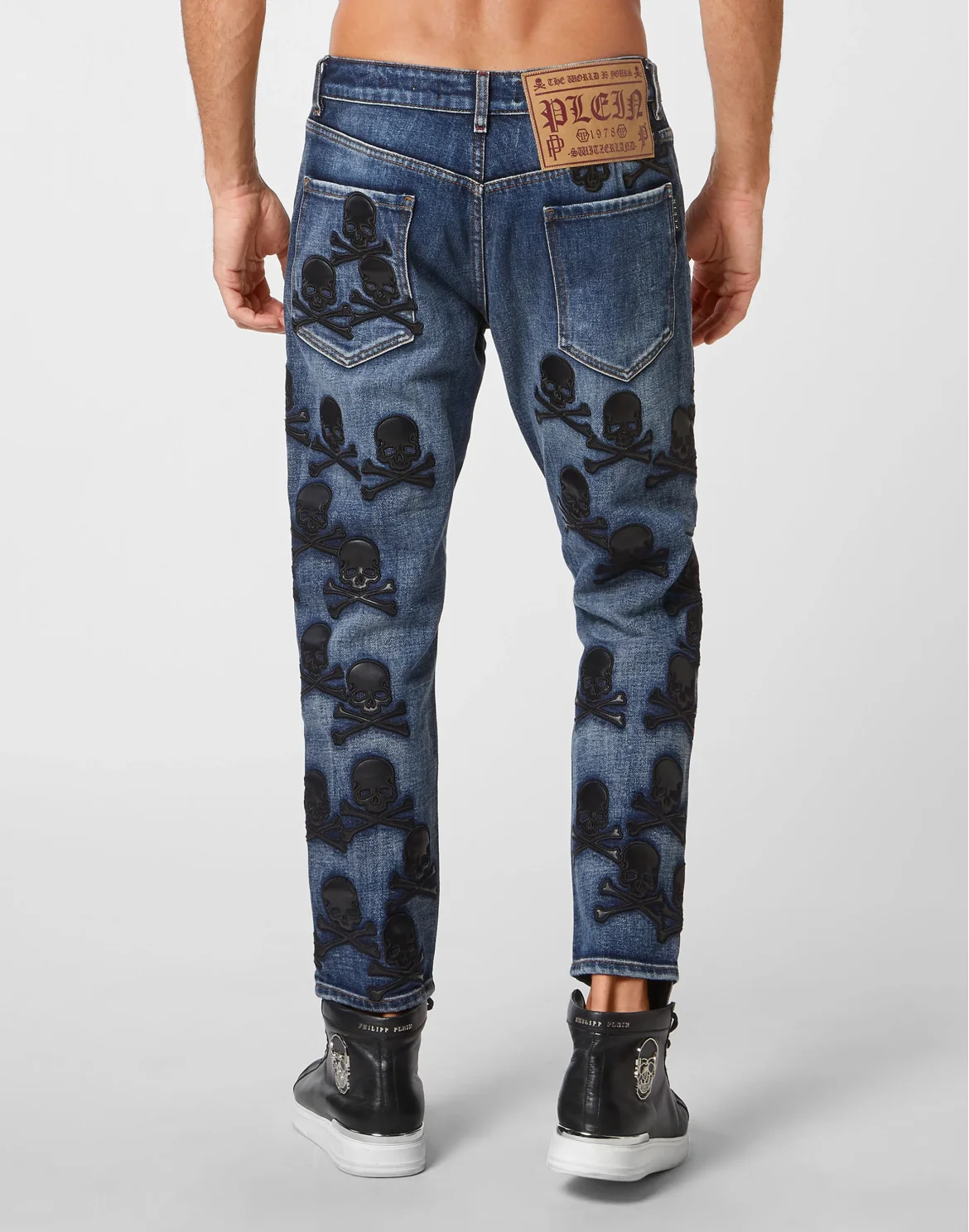 Denim Trousers Detroit Fit Skull, цвет: Синий