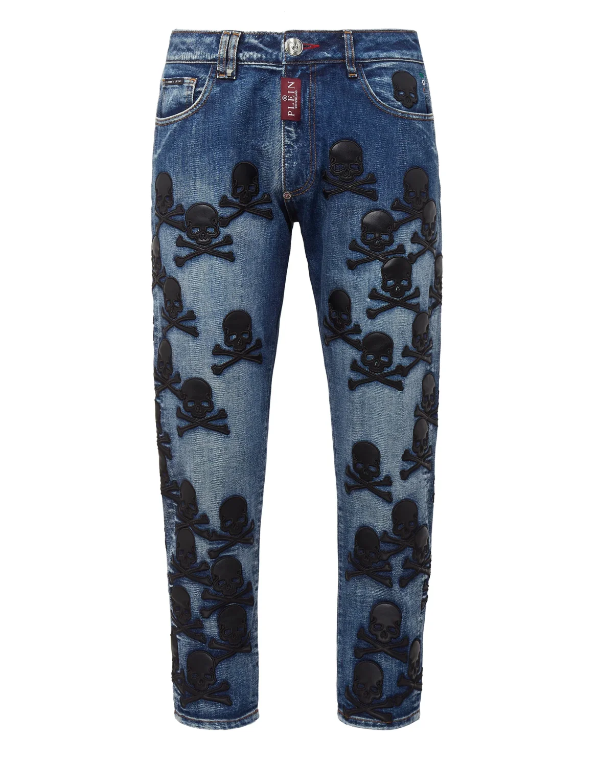 Denim Trousers Detroit Fit Skull, цвет: Синий