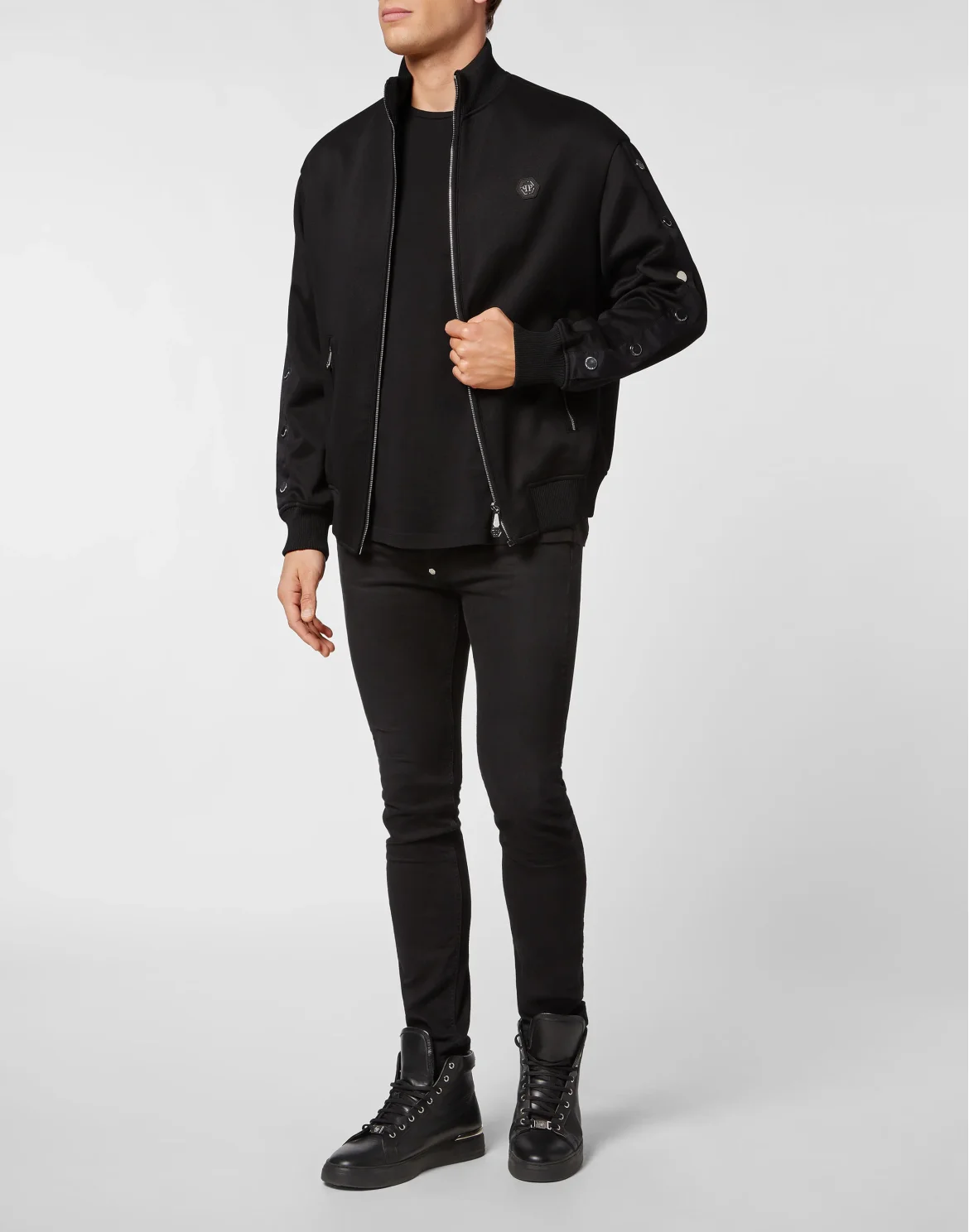 Jersey Jogging Jacket Skull strass, цвет: Черный