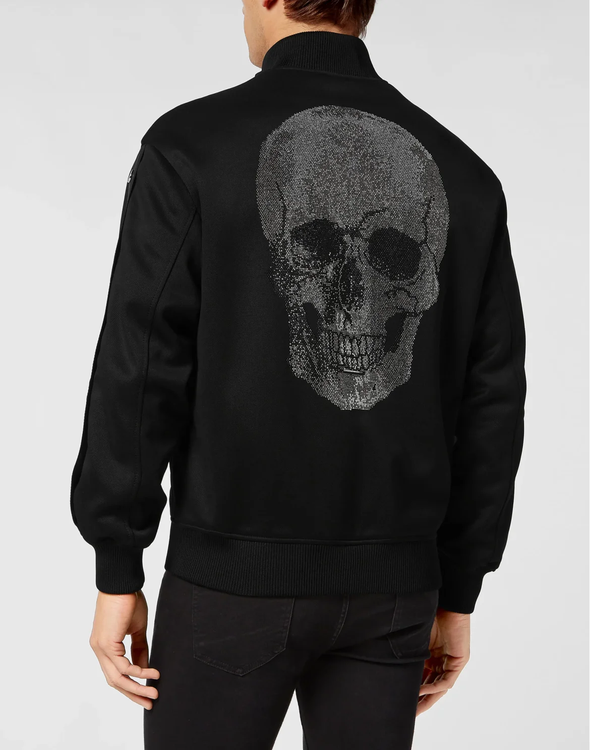 Jersey Jogging Jacket Skull strass, цвет: Черный