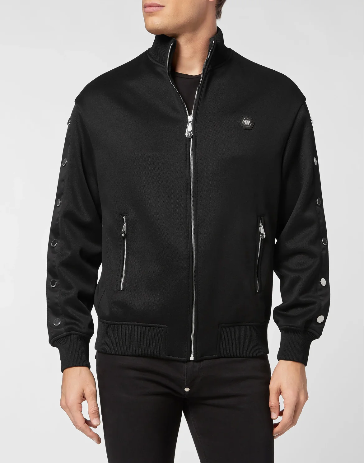 Jersey Jogging Jacket Skull strass, цвет: Черный