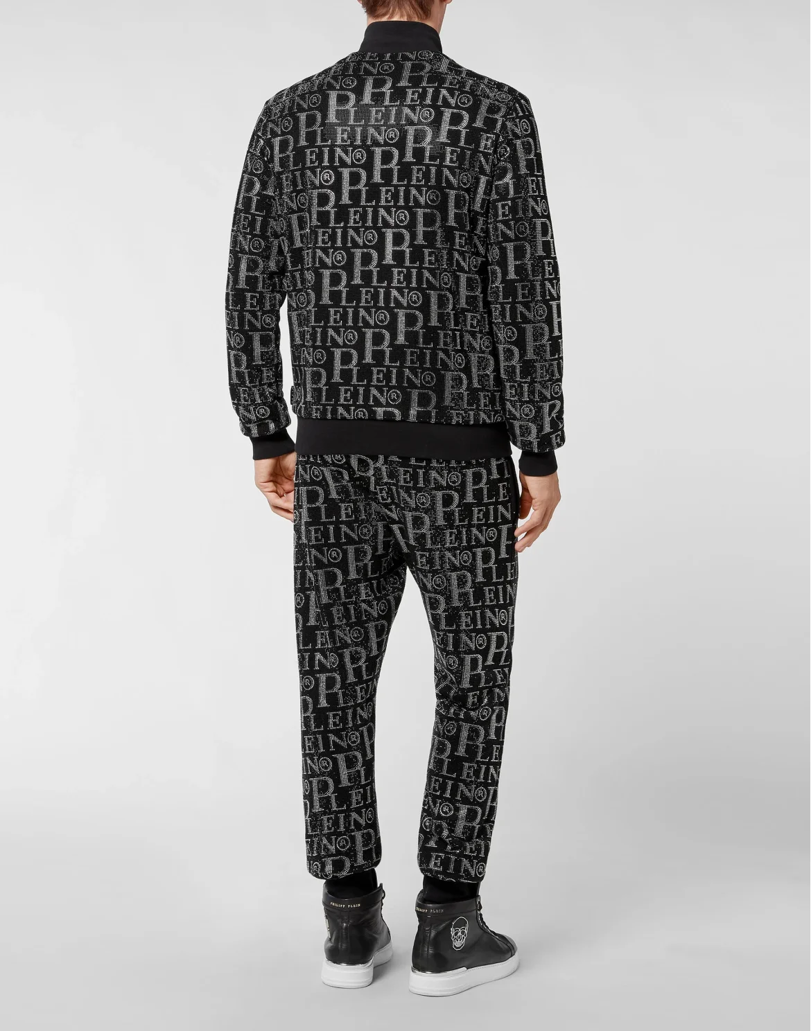 Tracksuit Top/Trousers Crystal Plein, цвет: Черный