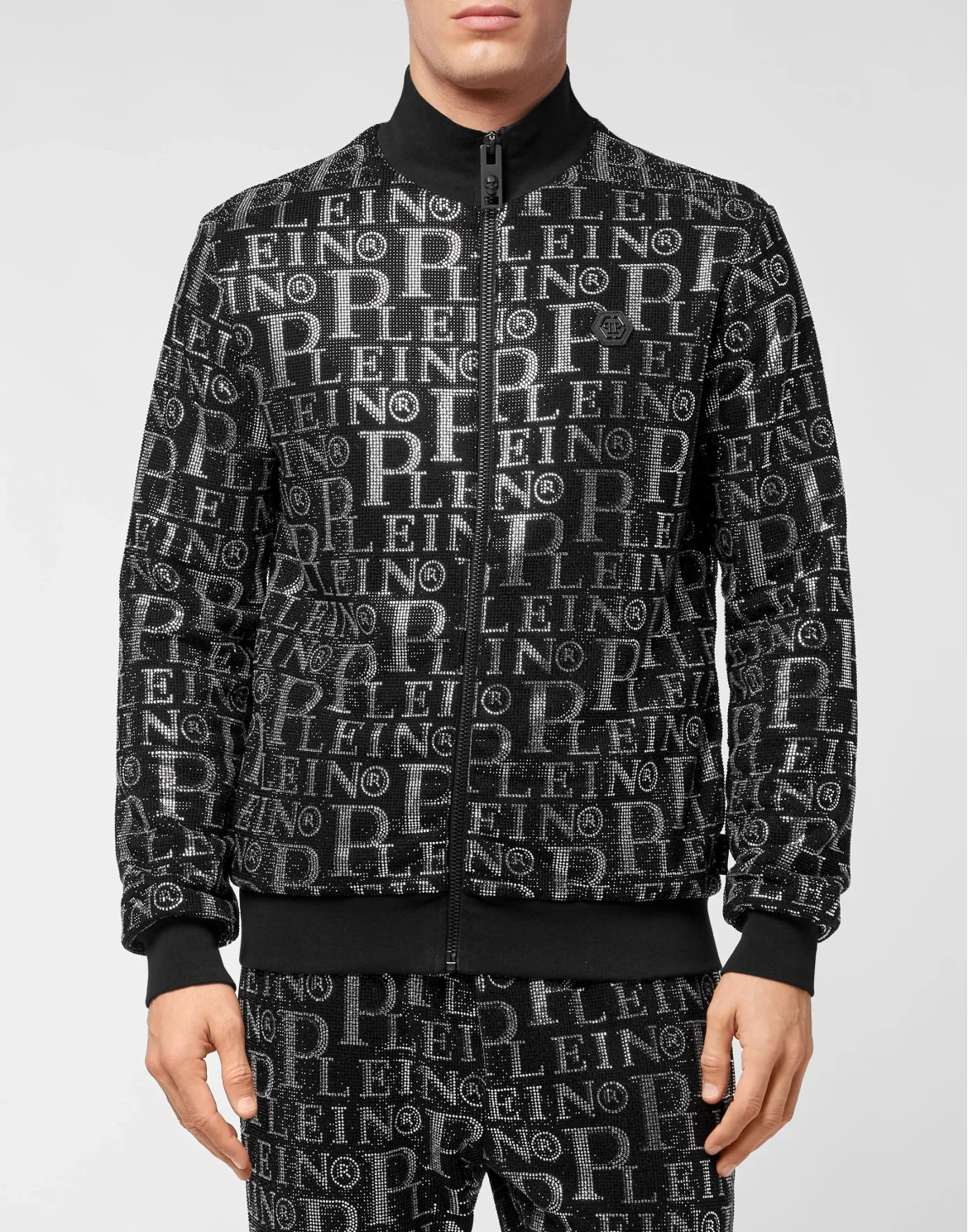 Tracksuit Top/Trousers Crystal Plein, цвет: Черный