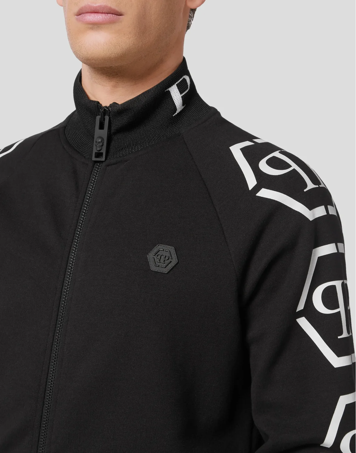 TRACKSUIT: ZIP-UP JACKET + JOGGING PANTS HEXAGON, цвет: Черный