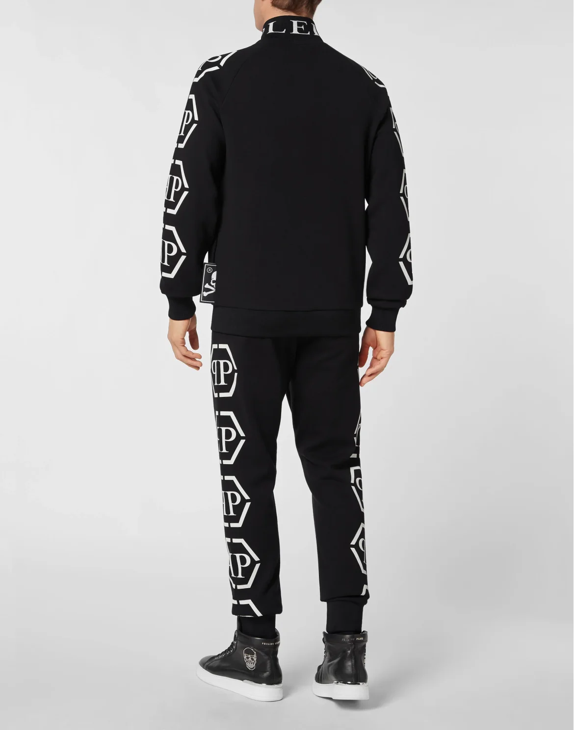 TRACKSUIT: ZIP-UP JACKET + JOGGING PANTS HEXAGON, цвет: Черный