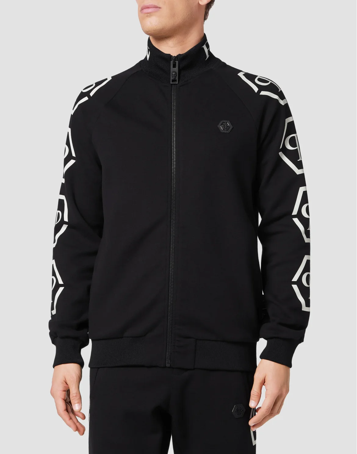 TRACKSUIT: ZIP-UP JACKET + JOGGING PANTS HEXAGON, цвет: Черный
