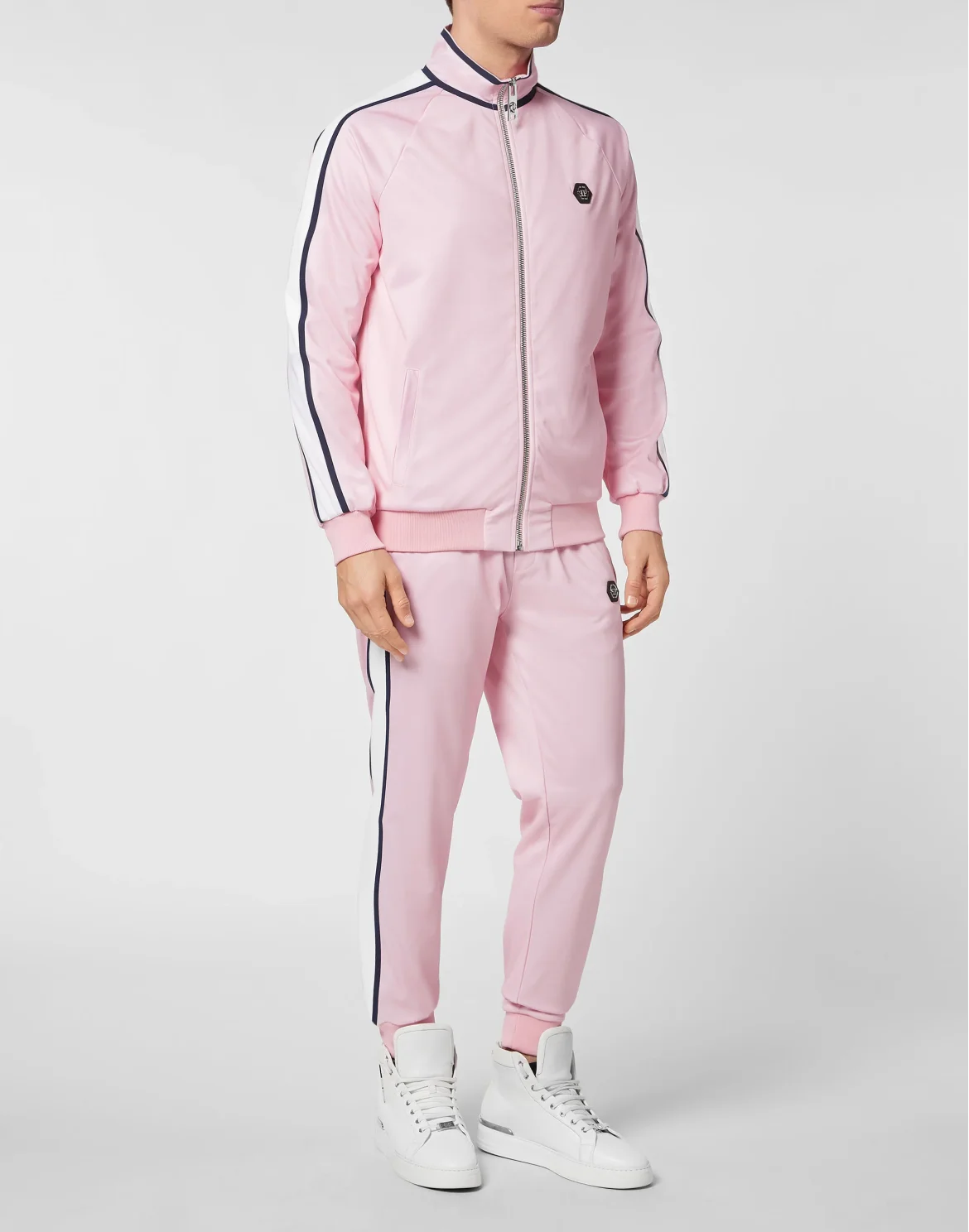 Tracksuit Top/Trousers Skull and Plein, цвет: Розовый