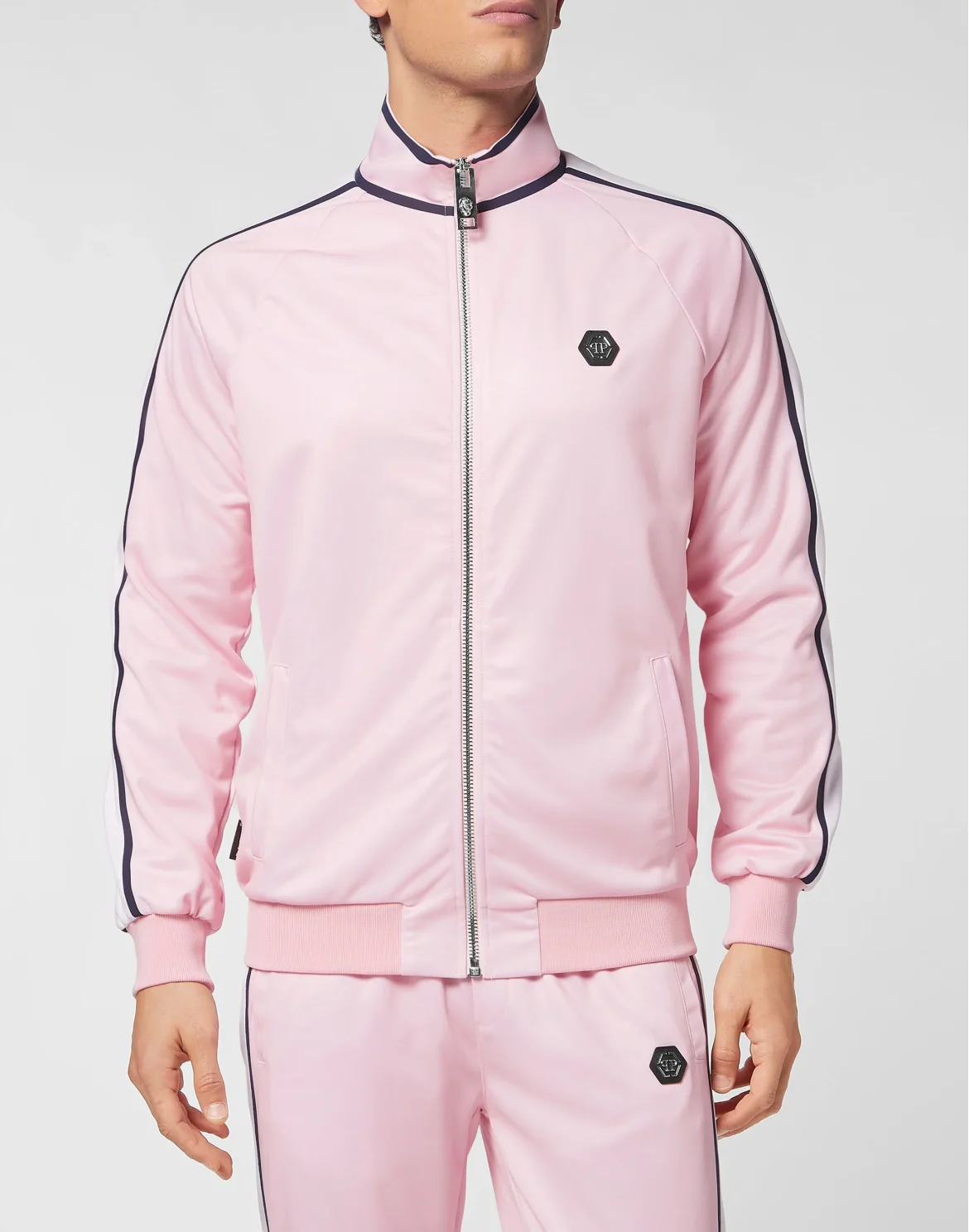 Tracksuit Top/Trousers Skull and Plein, цвет: Розовый