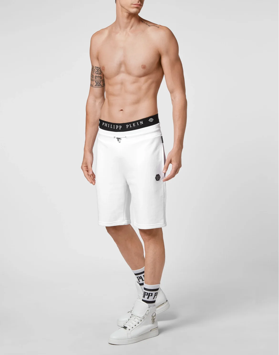 Jogging Shorts Iconic Plein, цвет: Белый