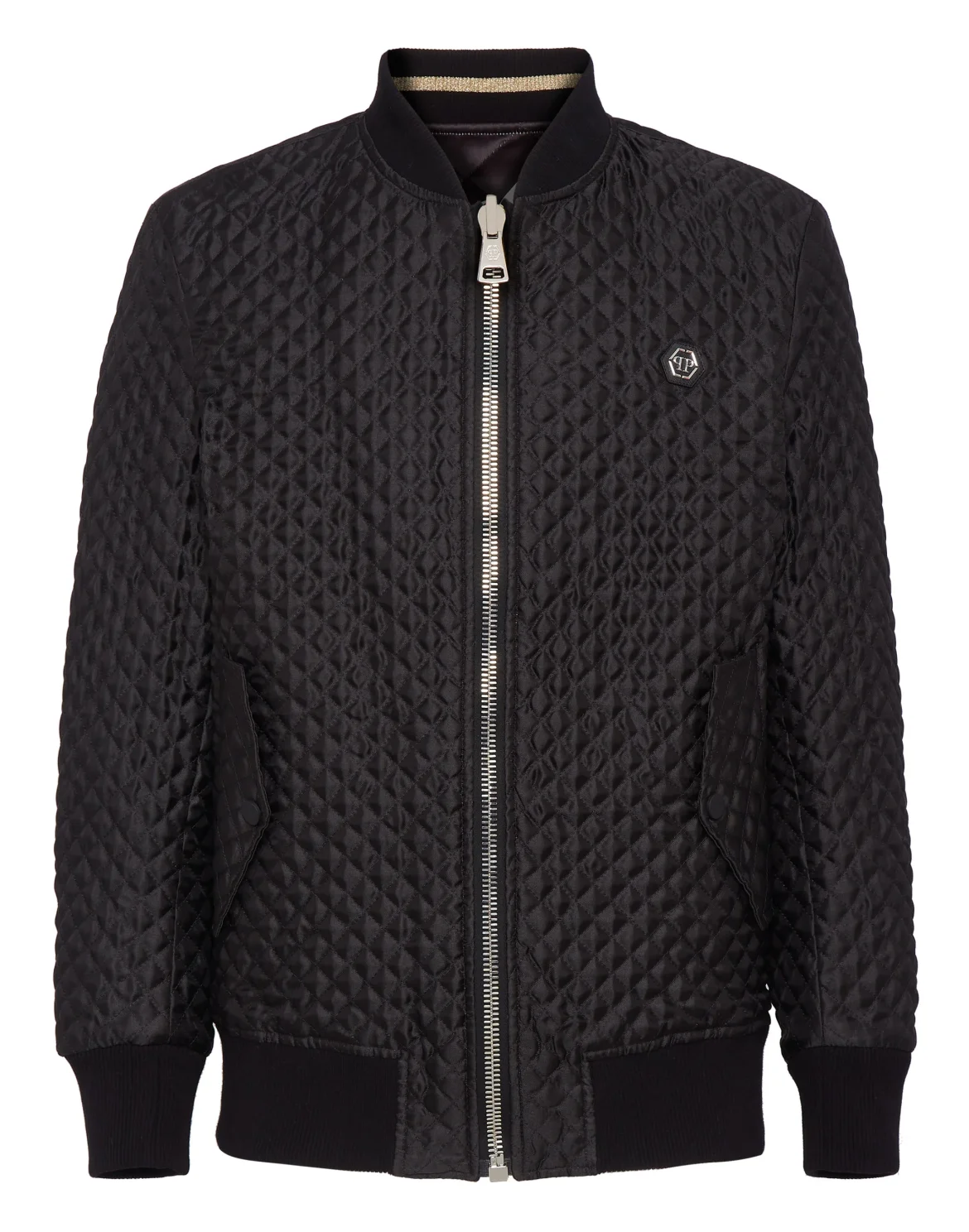REVERSIBLE  BAROQUE SILK  BOMBER, цвет: Черный