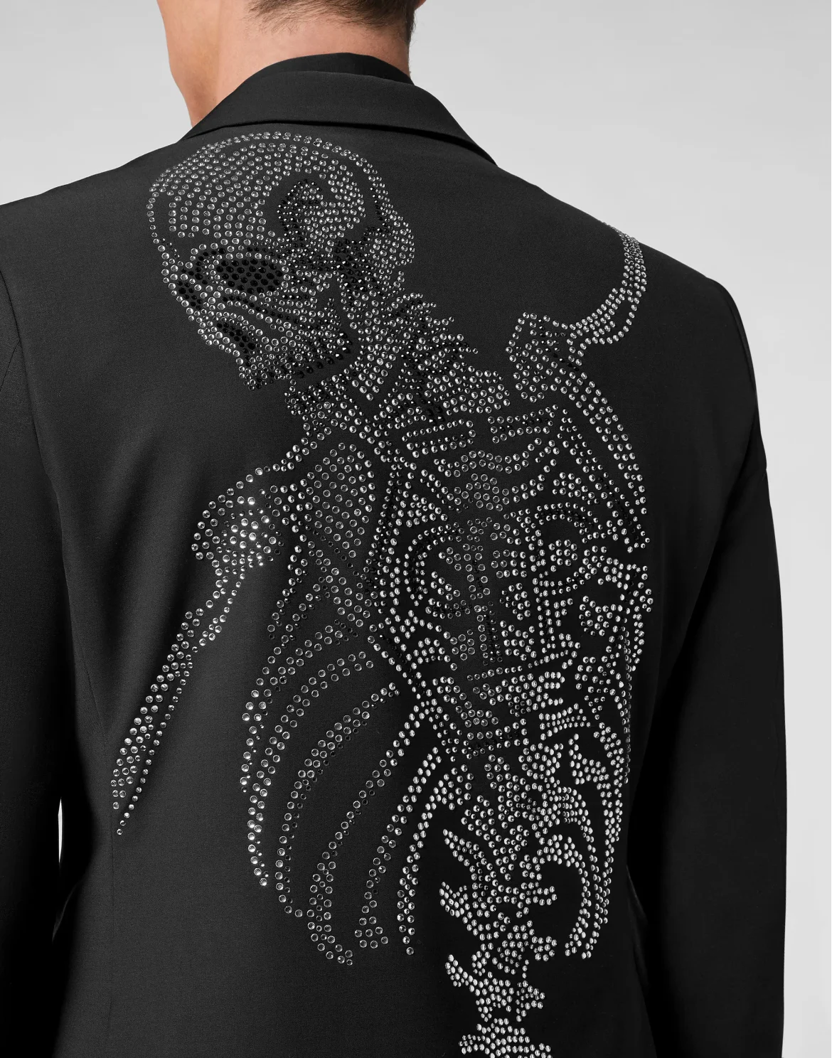 Wool Blazer Gigolò fit Crystal Skull with Crystals, цвет: Черный