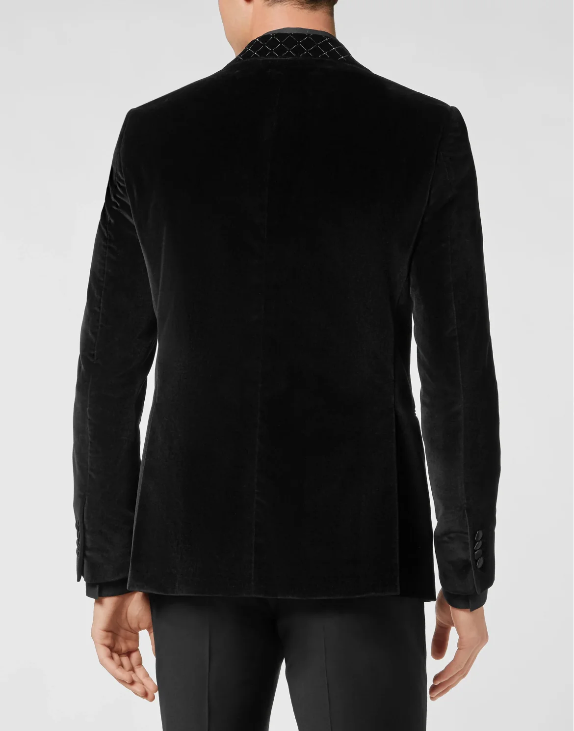 Velvet Blazer Lord Fit with Crystals, цвет: Черный