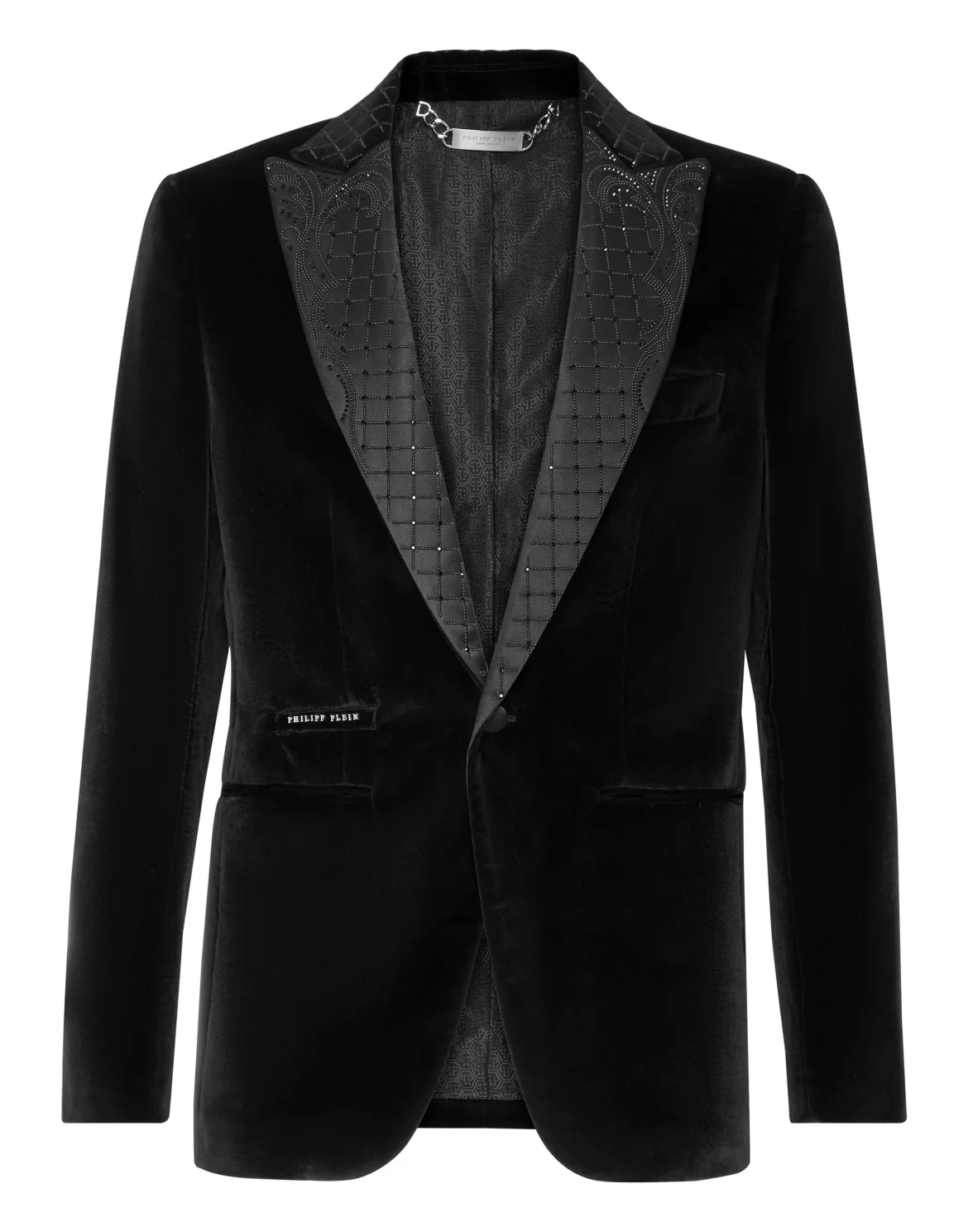 Velvet Blazer Lord Fit with Crystals, цвет: Черный