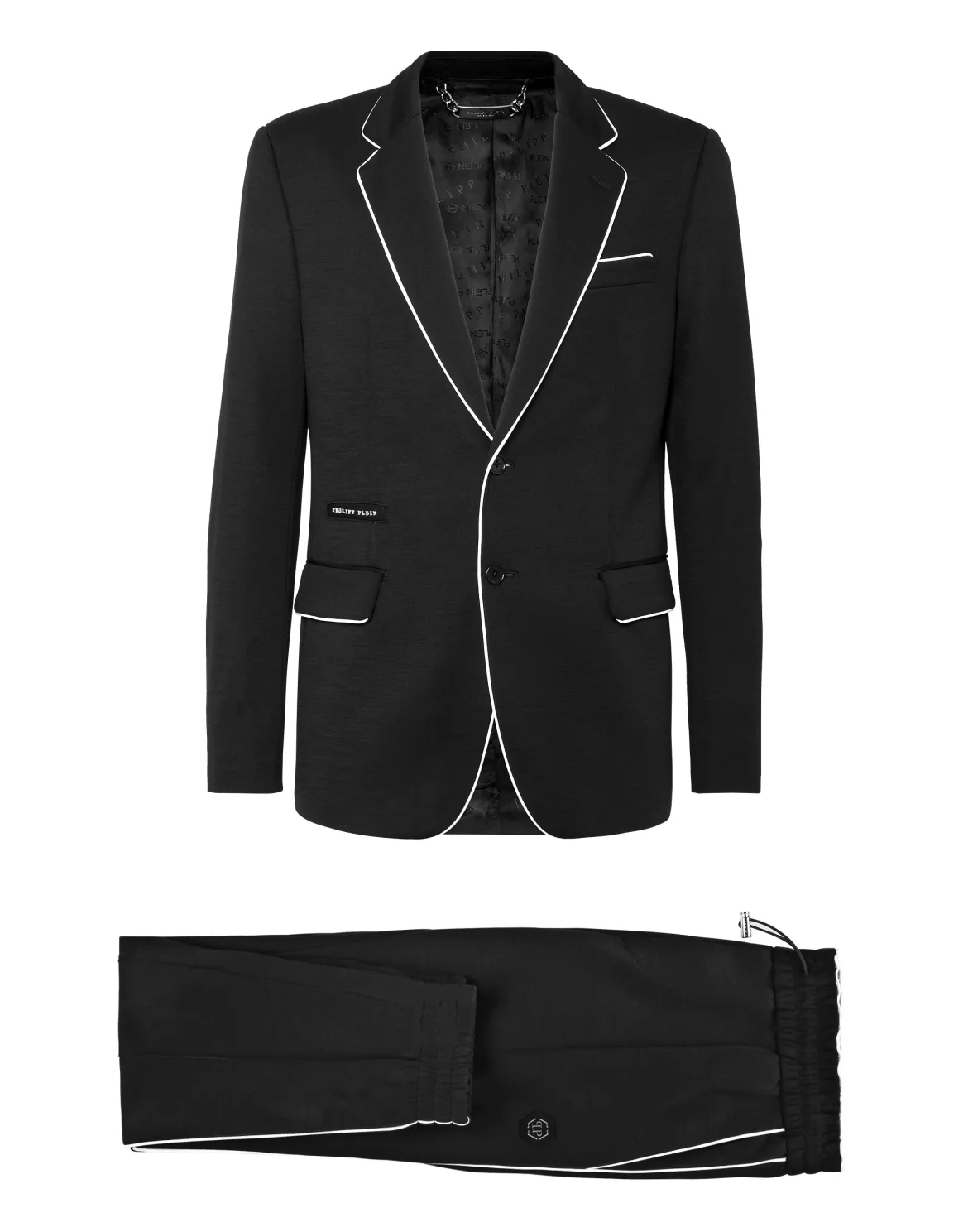 Jersey Suit 2 pcs Gigolo Fit Iconic Plein, цвет: Черный