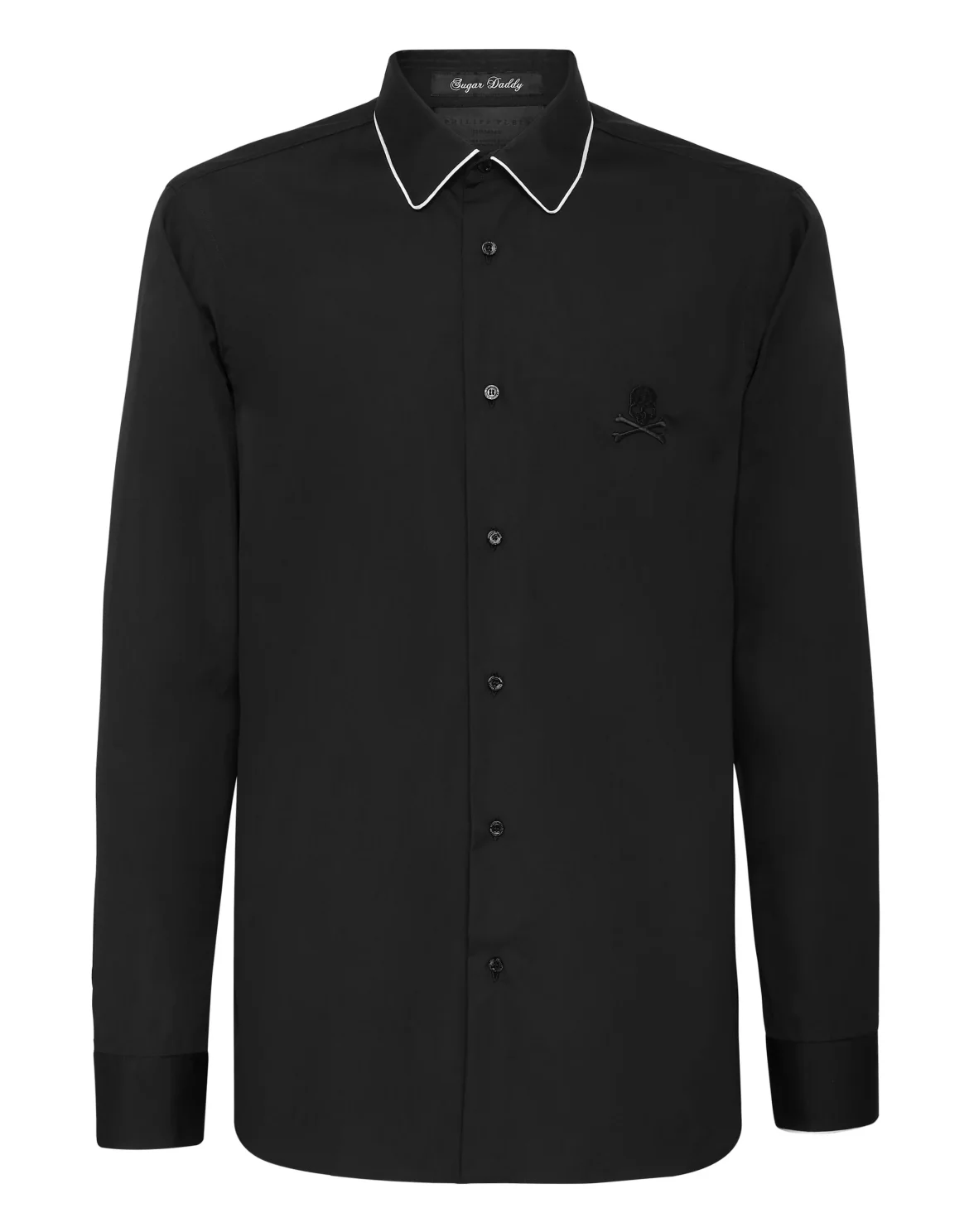 Shirt Sugar Daddy Cut LS Skull, цвет: Черный