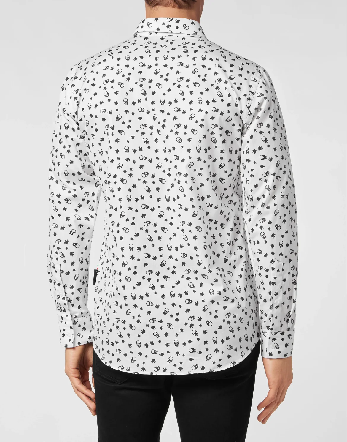Shirt Sugar Daddy Cut LS Skull, цвет: Белый