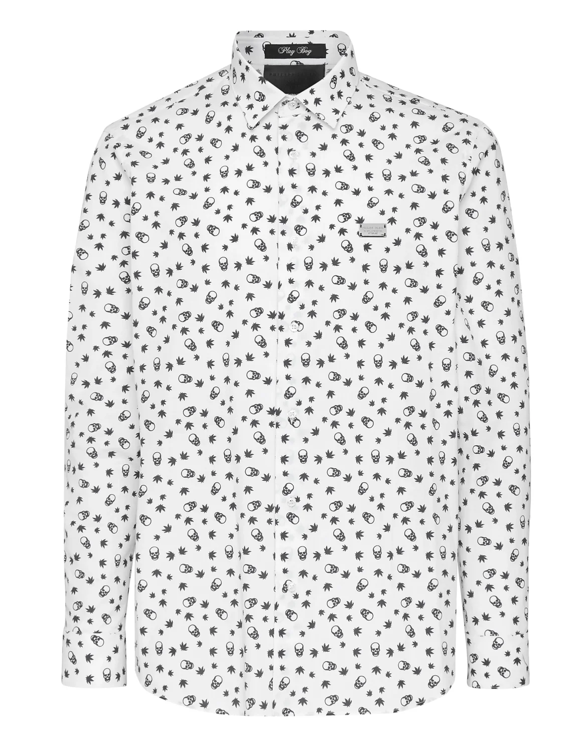Shirt Sugar Daddy Cut LS Skull, цвет: Белый