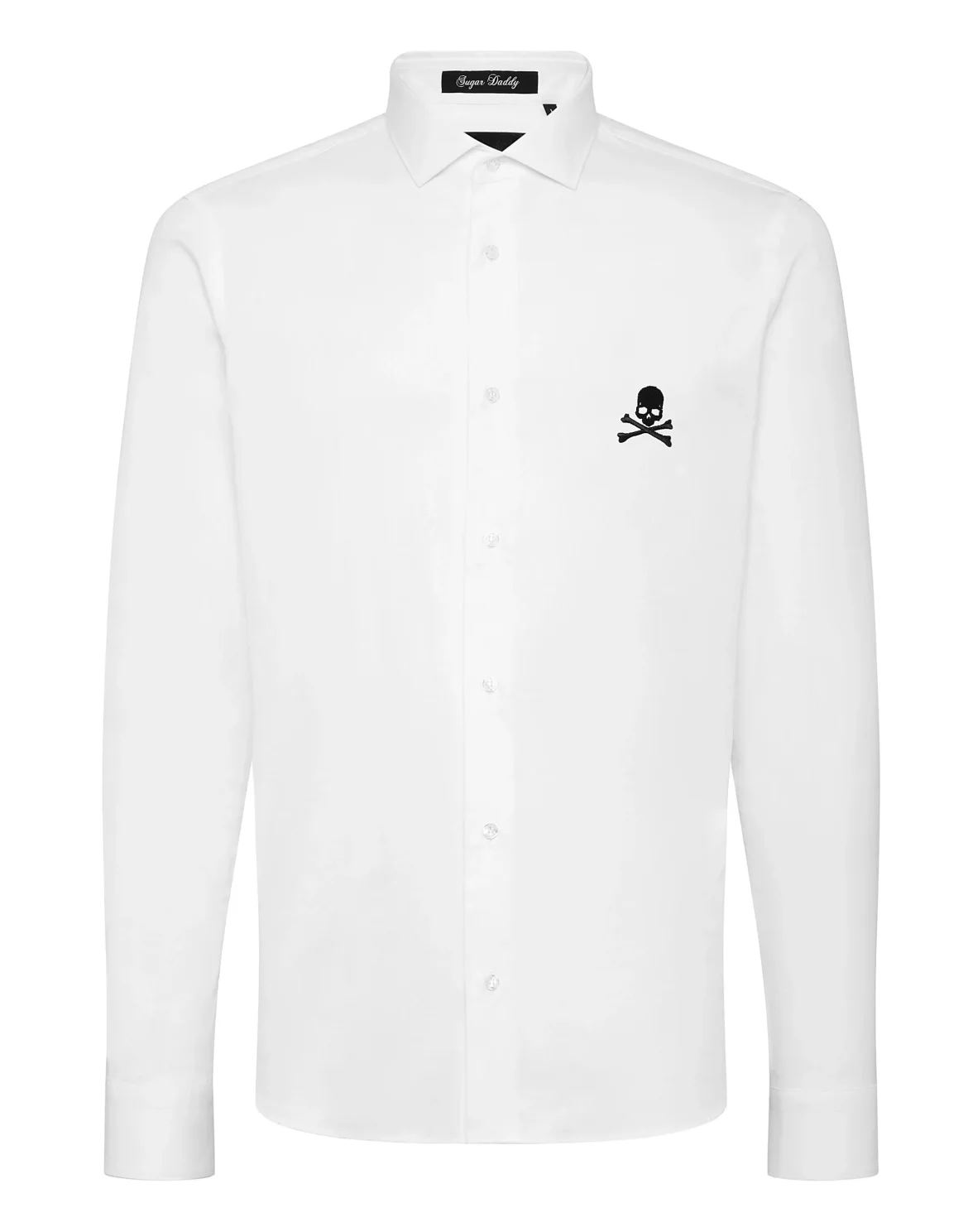 Shirt Sugar Daddy Cut LS Skull, цвет: Белый