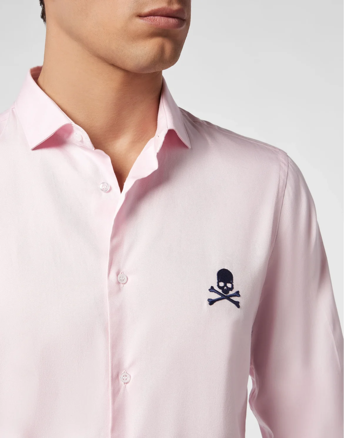 Shirt Sugar Daddy Cut LS Skull, цвет: Розовый