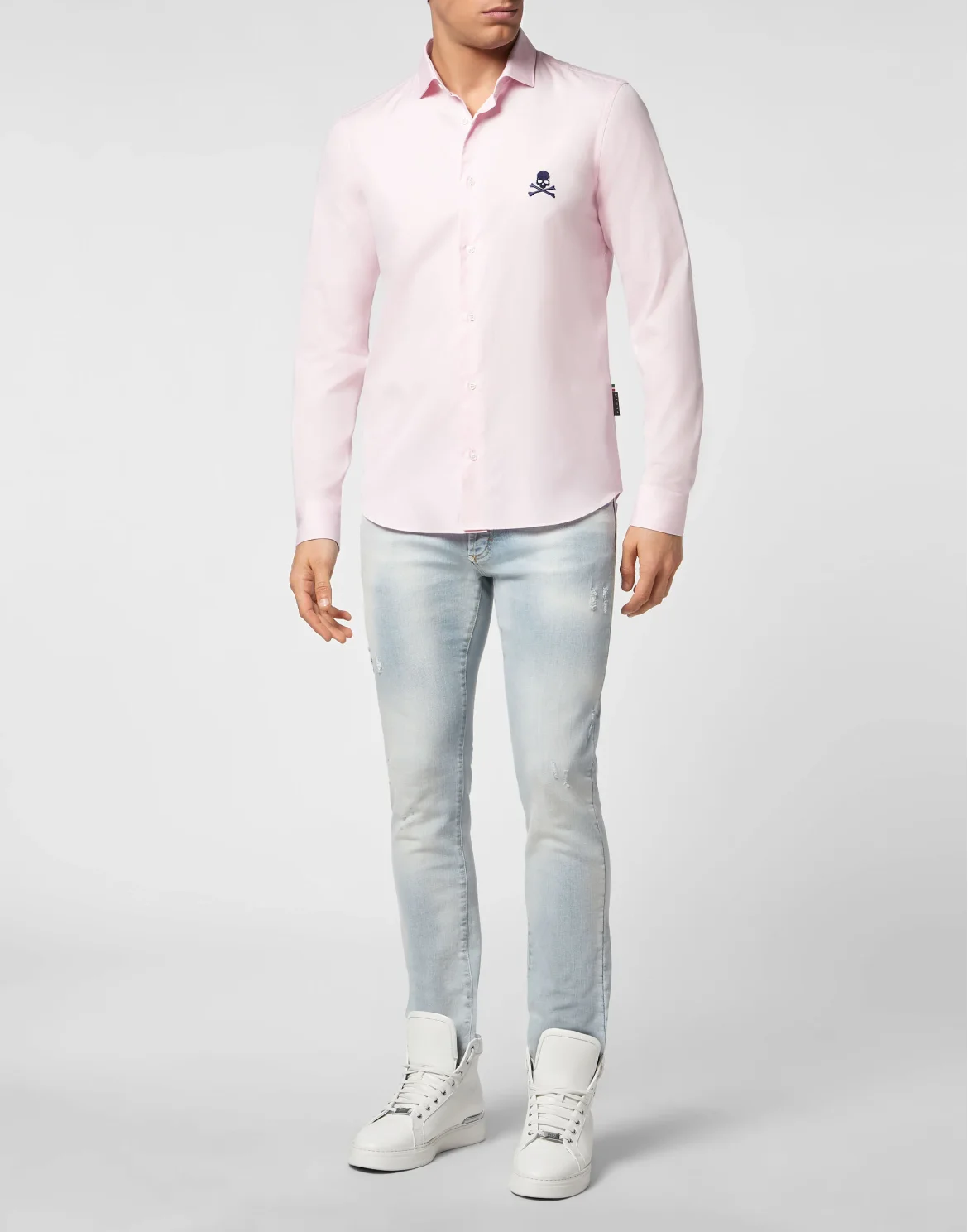 Shirt Sugar Daddy Cut LS Skull, цвет: Розовый