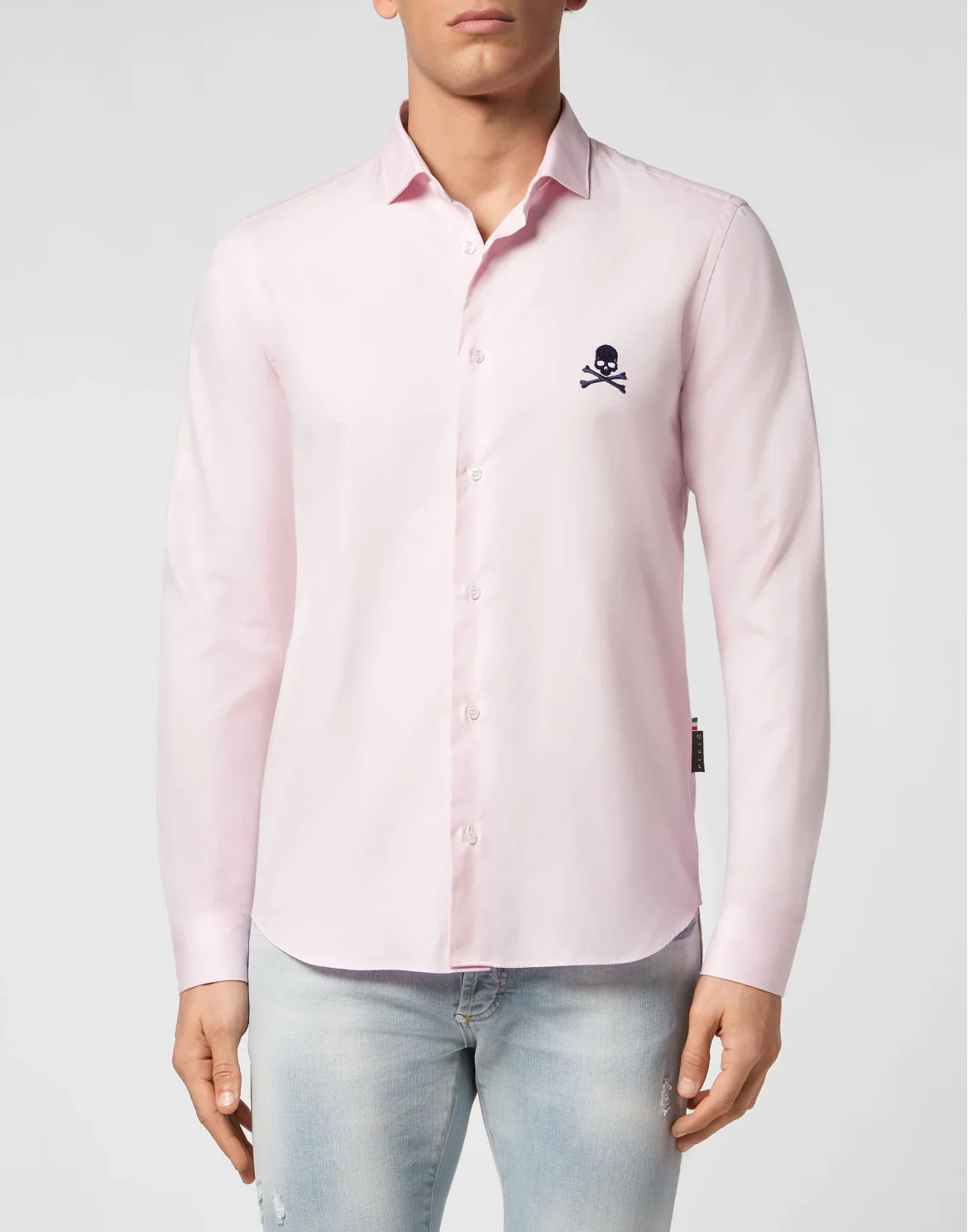 Shirt Sugar Daddy Cut LS Skull, цвет: Розовый