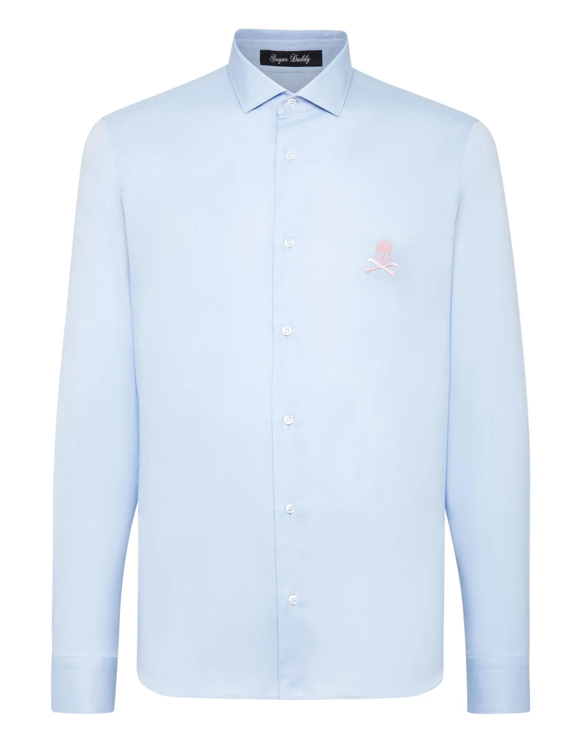 Shirt Sugar Daddy Cut LS Skull, цвет: Голубой