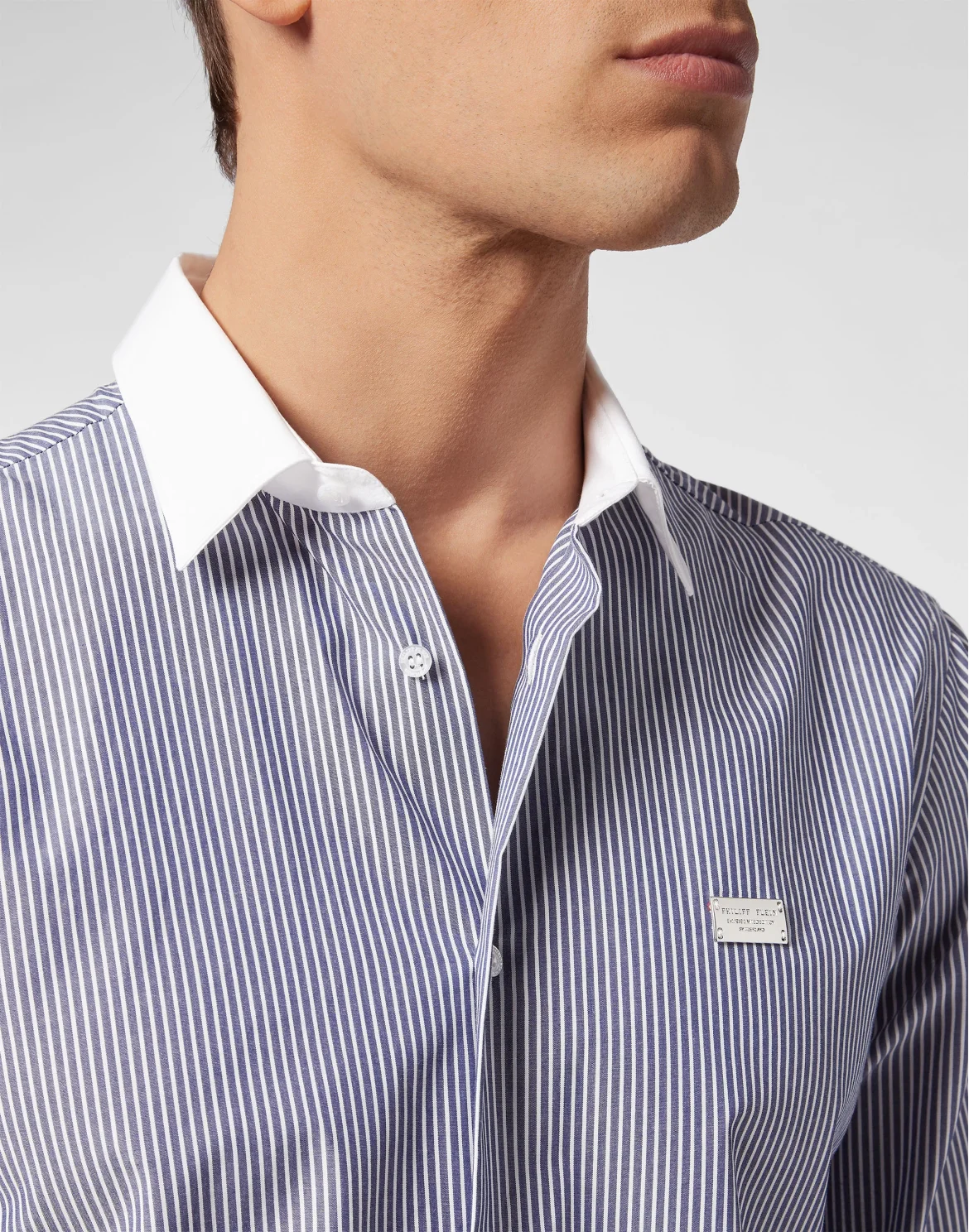Shirt Sugar Daddy Cut LS Skull and Plein, цвет: Синий