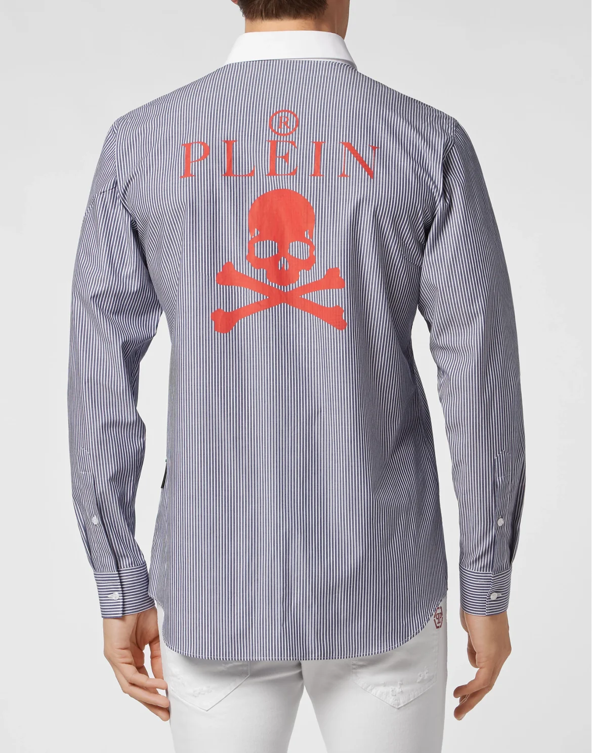 Shirt Sugar Daddy Cut LS Skull and Plein, цвет: Синий